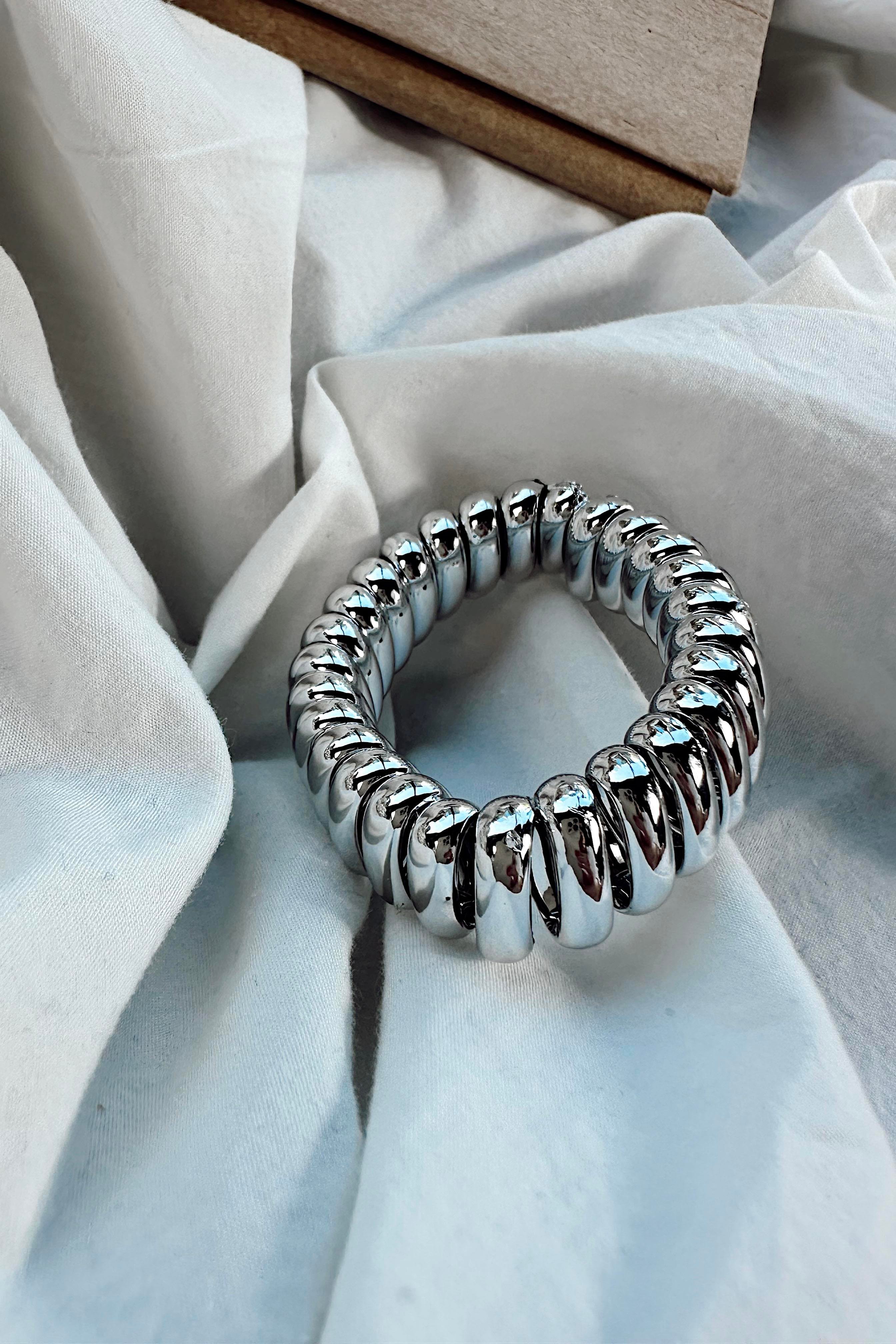 Premium Kalite Spiral Lastik Toka Silver