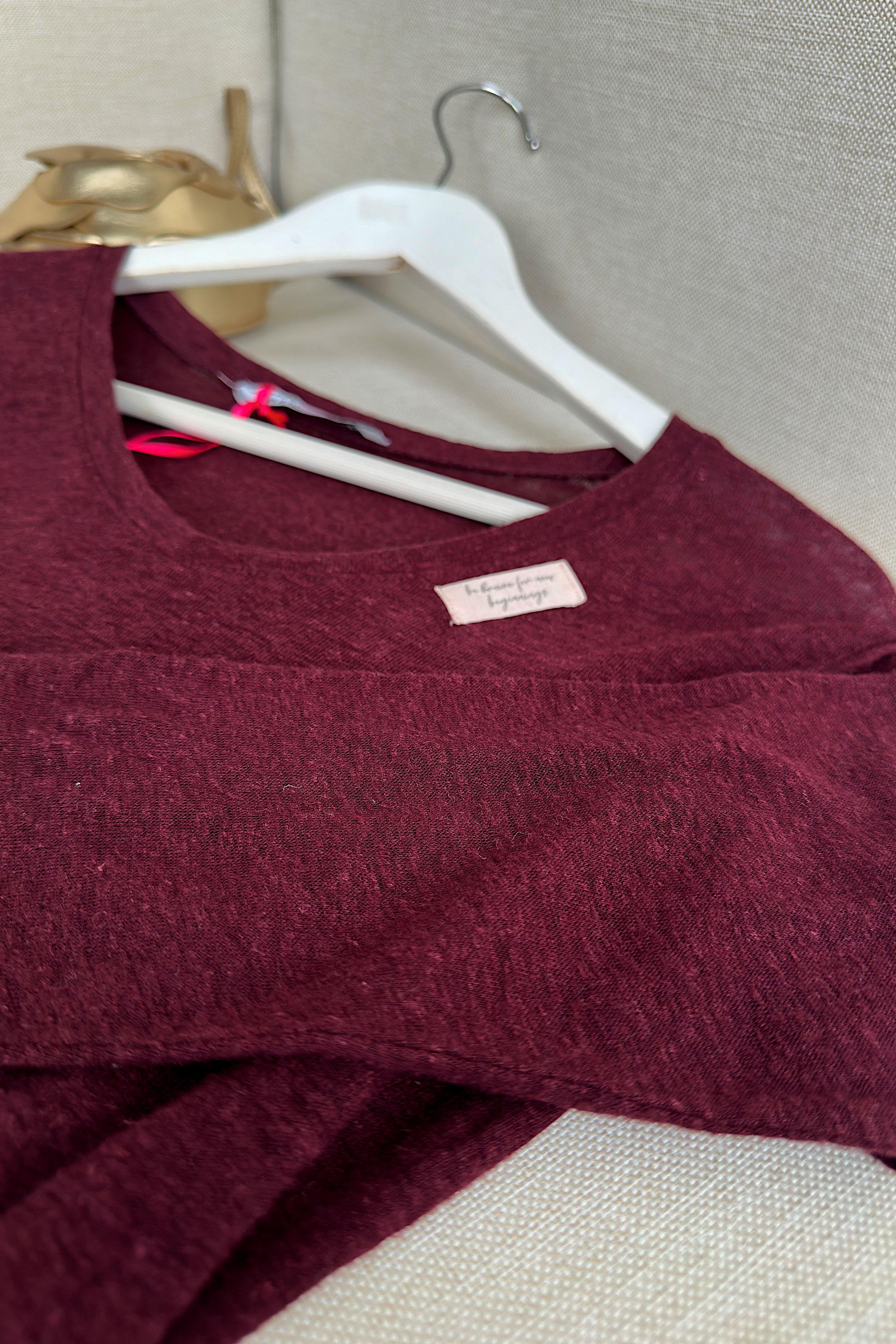 Premium Kalite V Yaka Yumoş Dokulu Basic Bluz Bordo