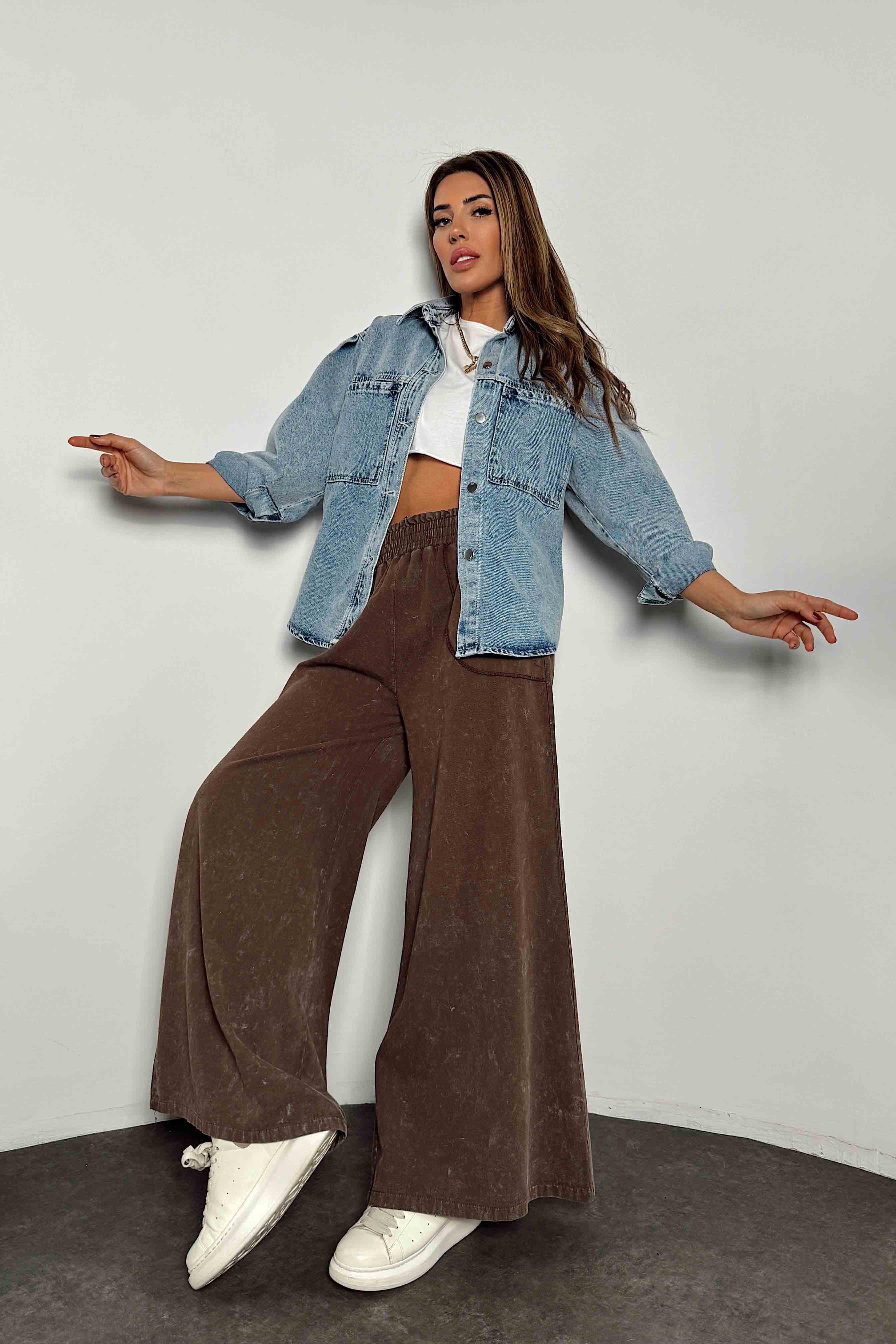 Premium Seri Kadın Denim Ceket Mavi