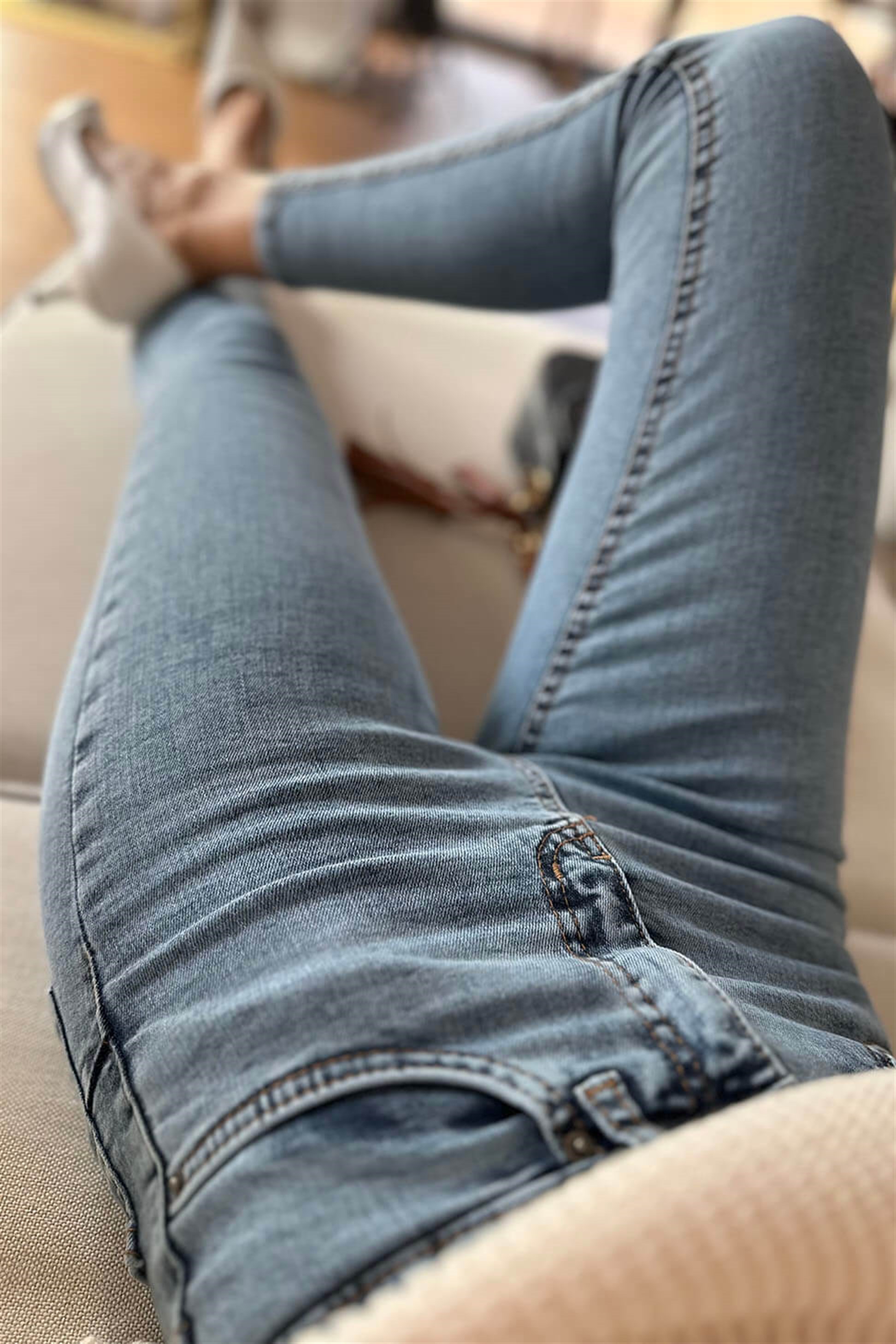 Topshop Yüksek Bel Skinny Jean Pantolon Açık Mavi