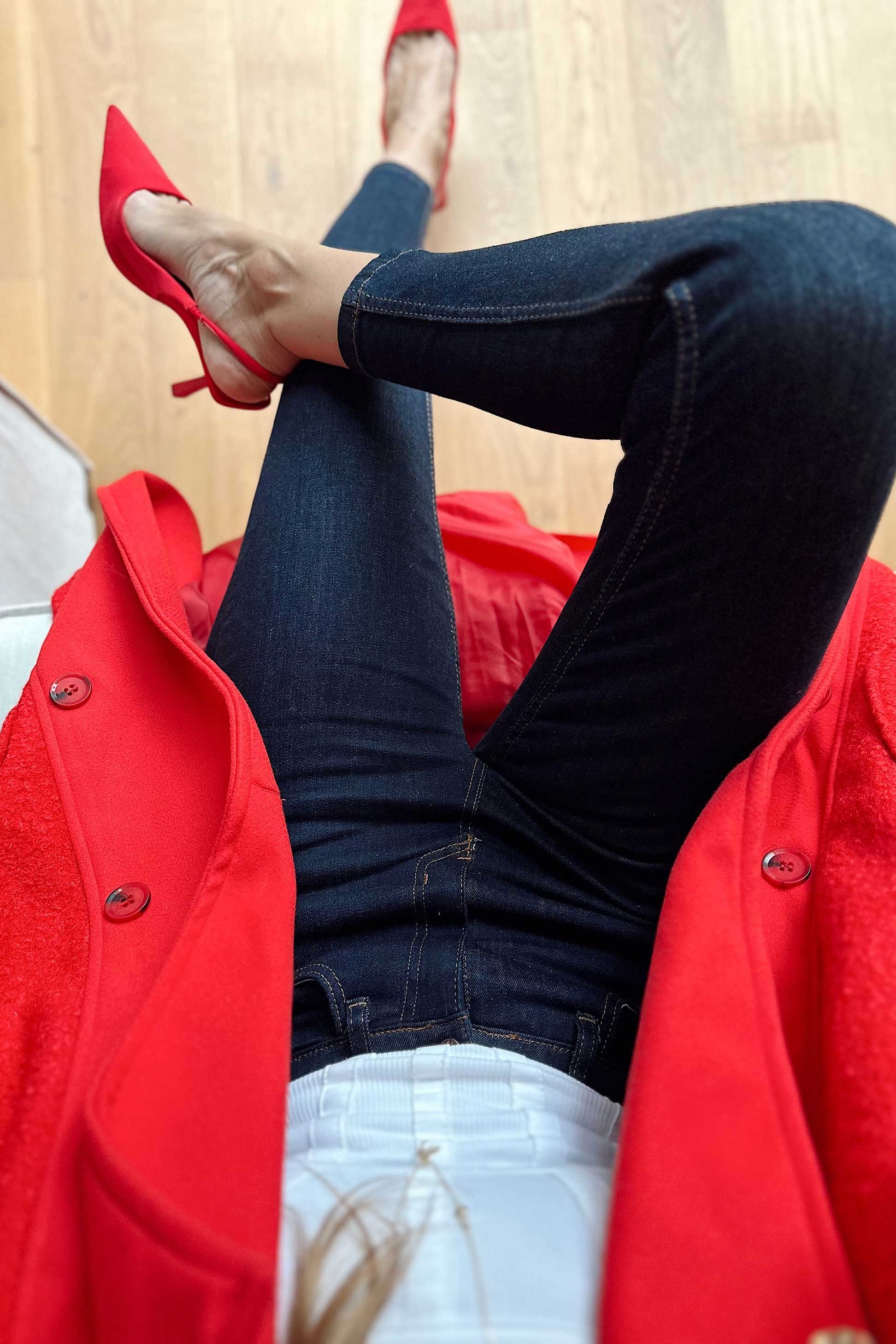 Topshop Yüksek Bel Skinny Jean Pantolon Lacivert