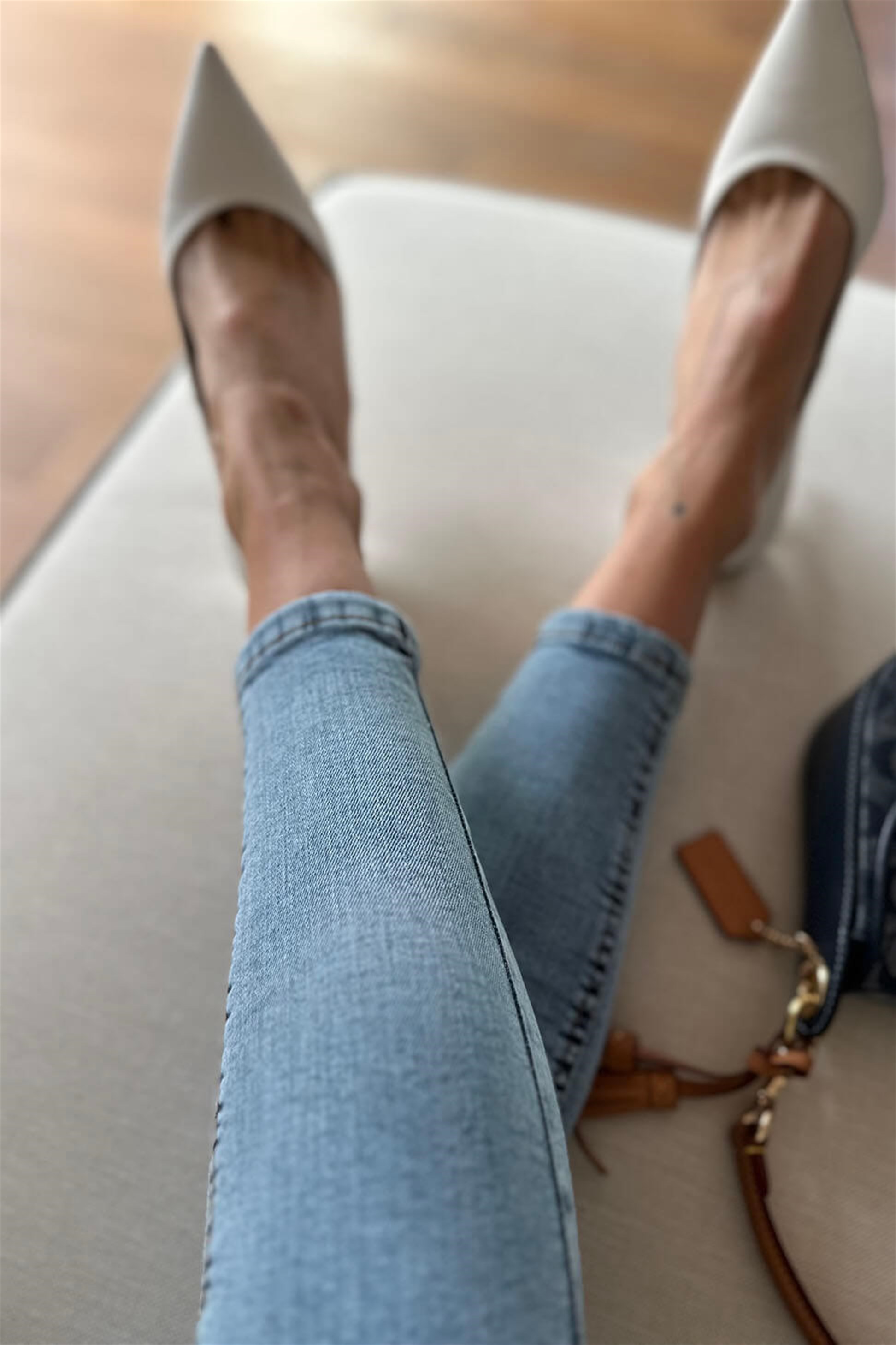 Topshop Yüksek Bel Skinny Jean Pantolon Açık Mavi