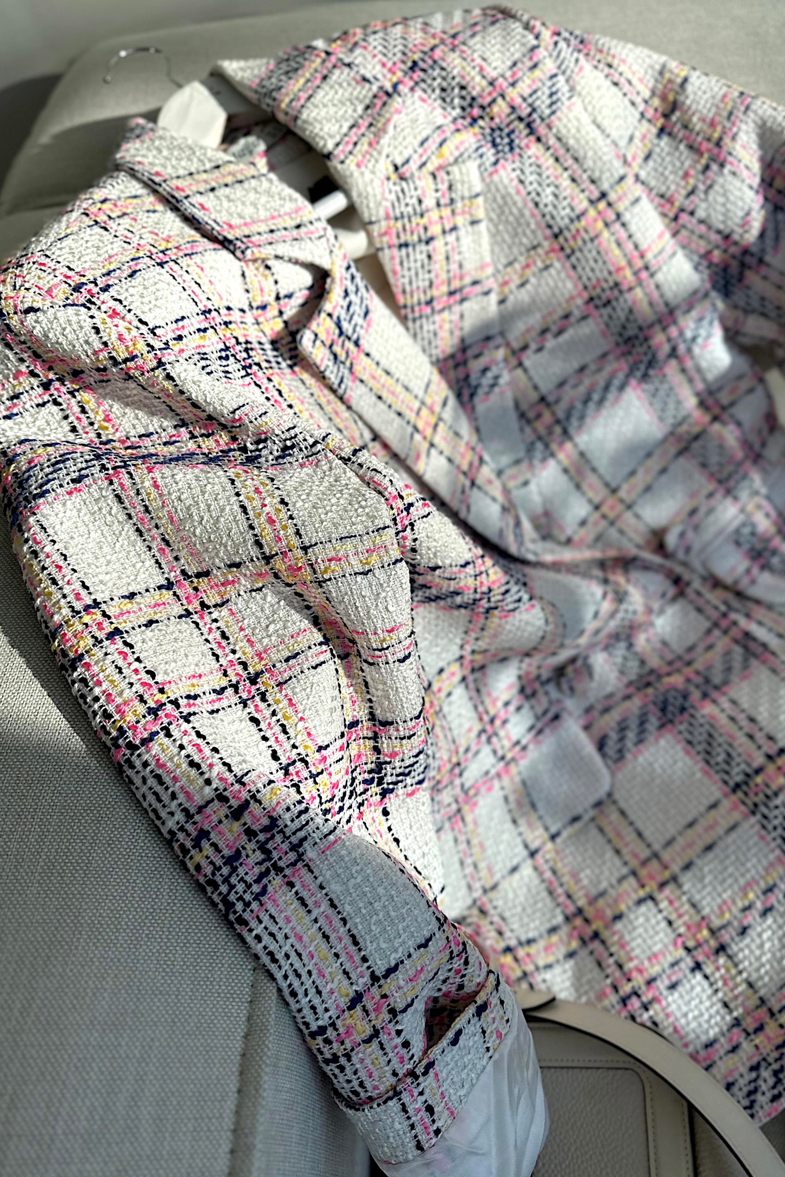 Tüvit Kumaş Saten Astarlı Blazer Ceket Ekru