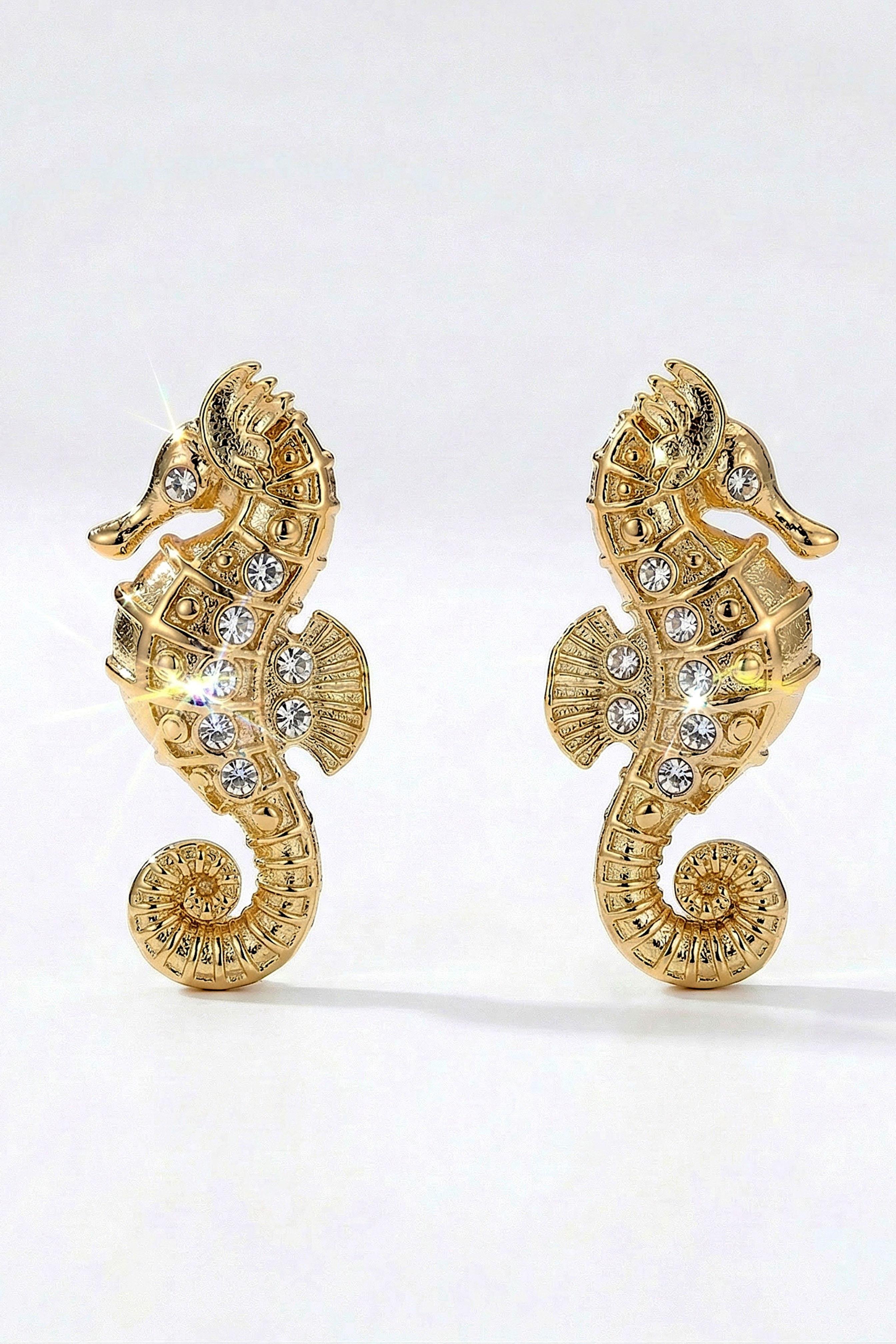 Xuping Gold Zirkon Taşlı Denizatı Küpe
