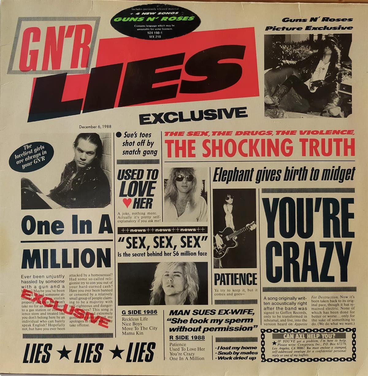 GUNS 'N ROSES - GN' R LIES