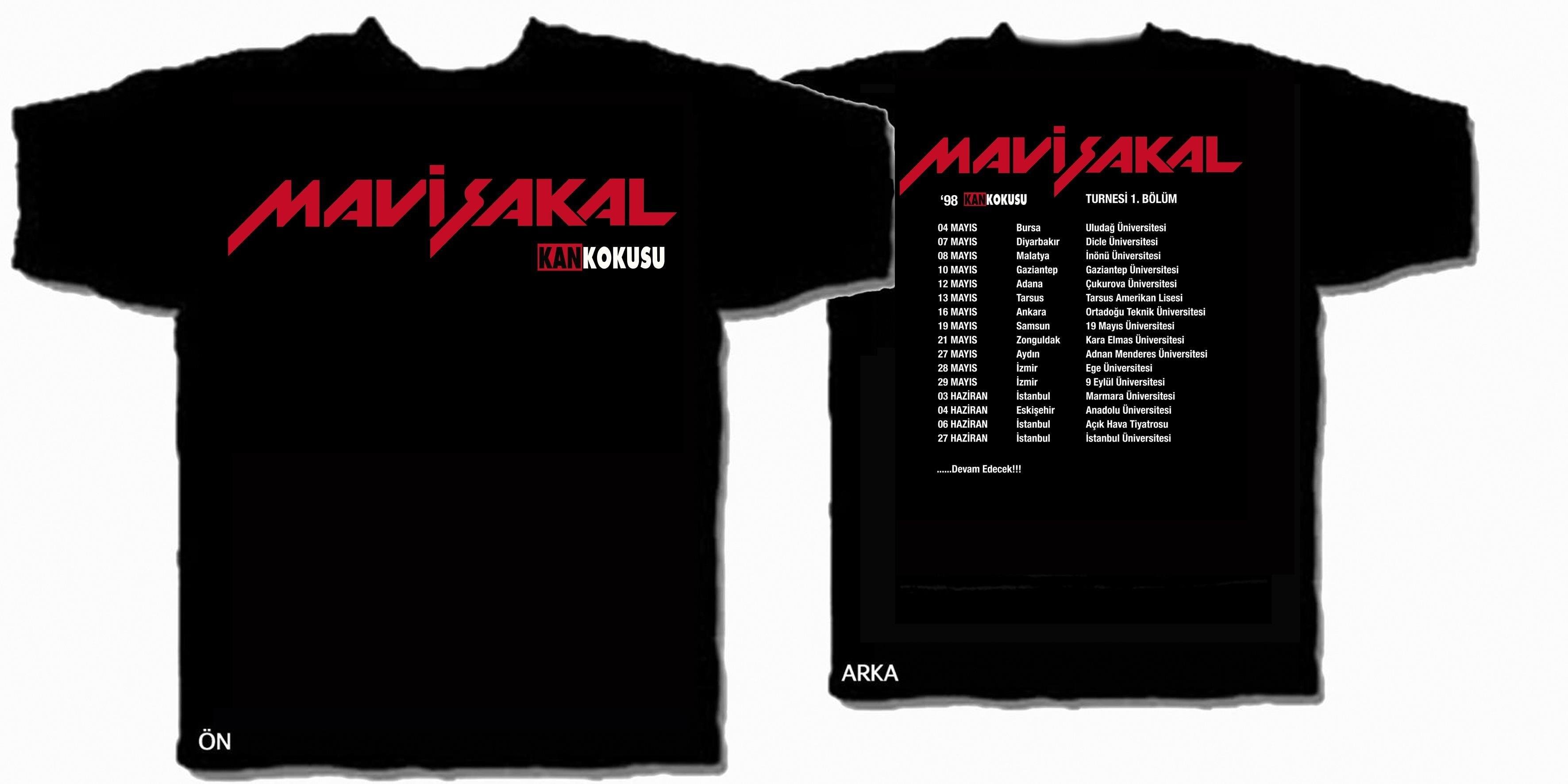 MAVİSAKAL - 1998 TARİHLİ TURNE T-SHIRT'ü REPRODÜKSİYONU