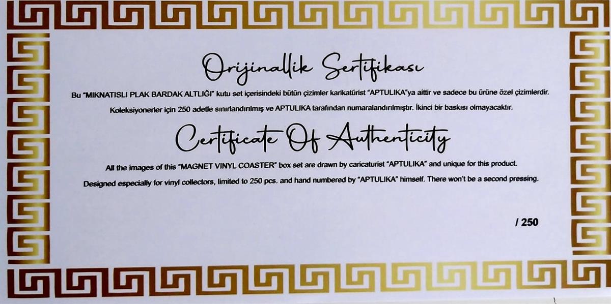 MIKNATISLI BARDAK ALTLIĞI KUTU SETİ - YERLİ SANATÇILAR 