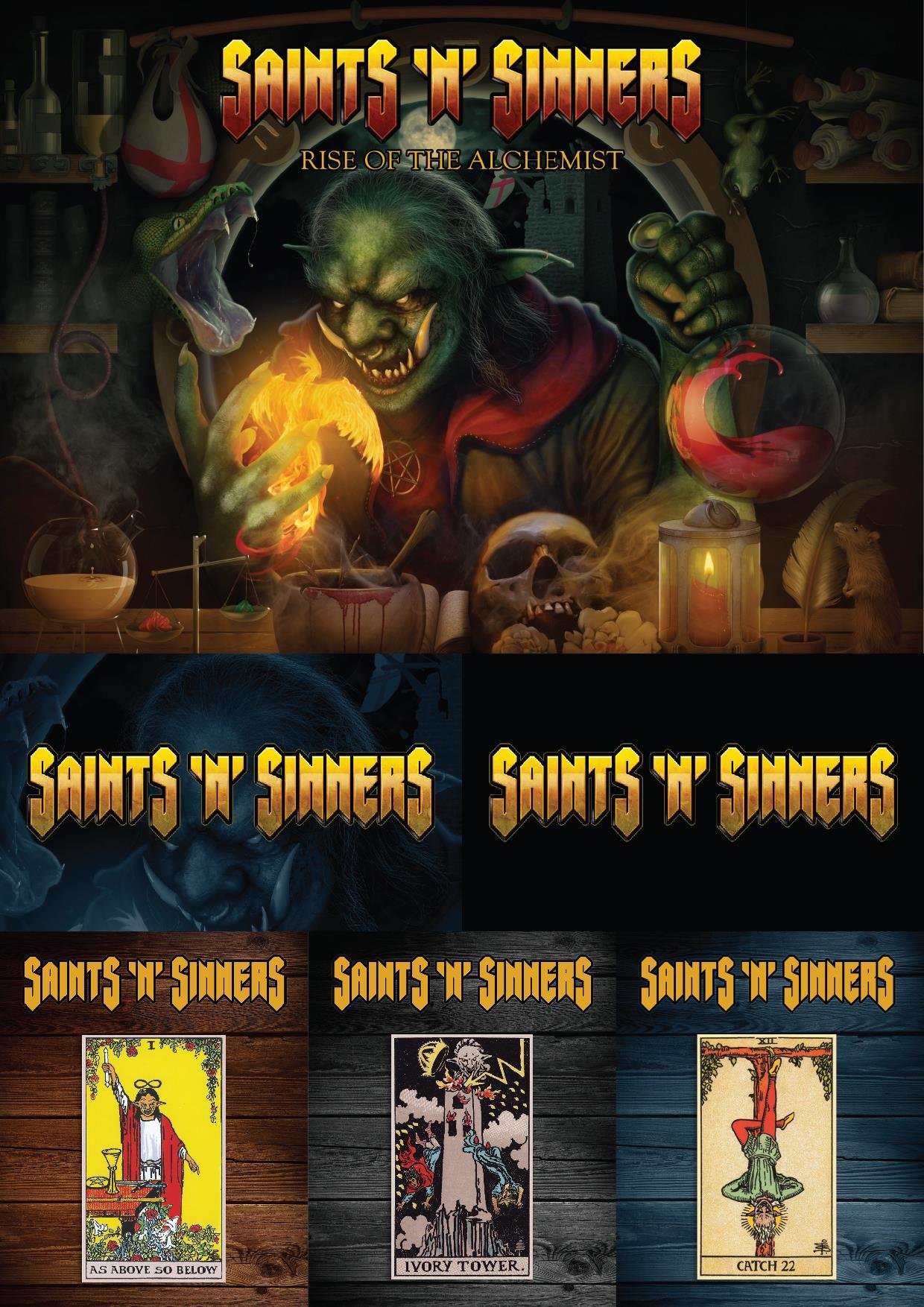 SAINT 'N' SINNERS - RISE OF THE ALCHEMIST (BOX SET & DOUBLE KIRMIZI RENKLİ PLAK & ALBÜM KAPAĞININ GÖRSELİNİN YER ALDIĞI X LARGE BEDEN T-SHIRT & ALBÜM AUDIO CD & STICKER SETİ)  (SINIRLI SAYIDA ÜRETİLMİŞTİR !)