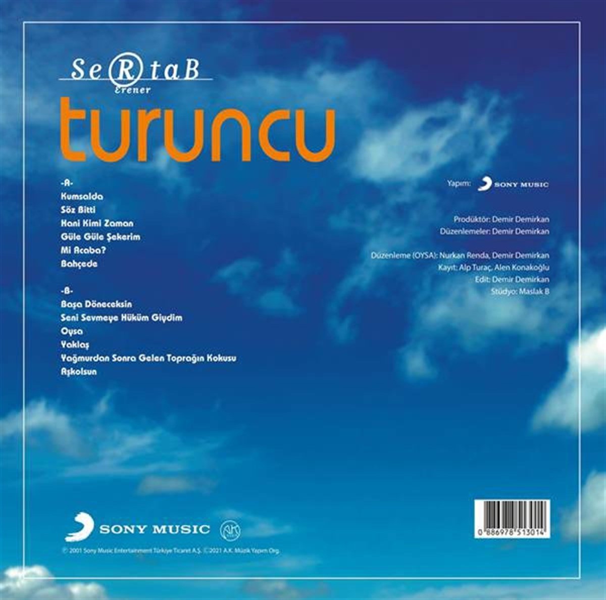 SERTAB ERENER - TURUNCU (TURUNCU RENKLİ PLAK)