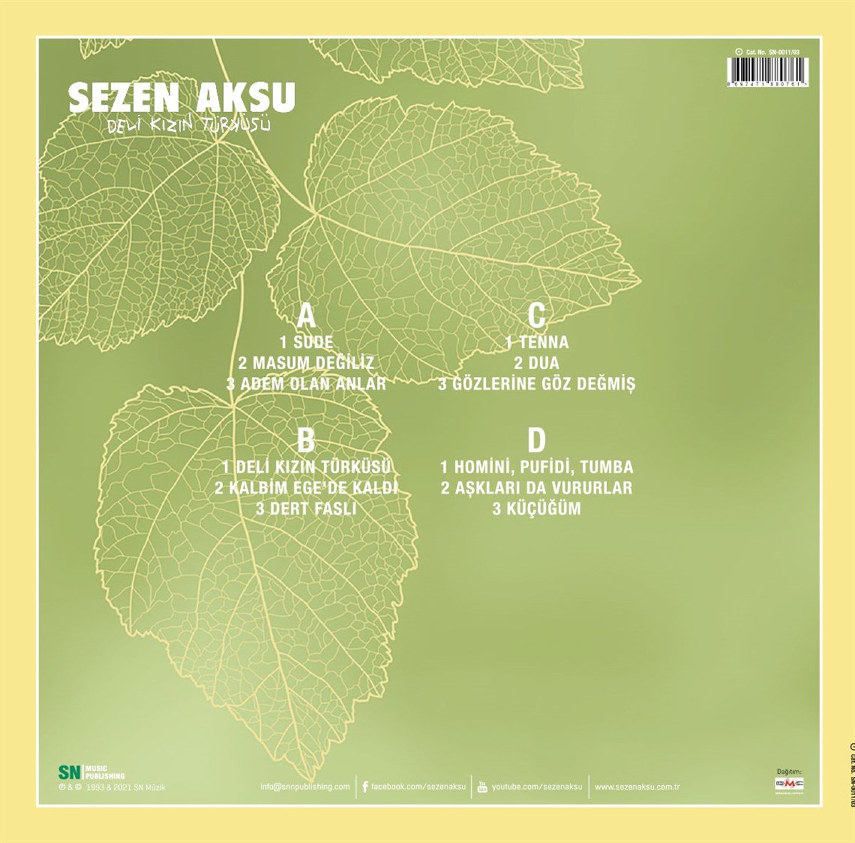 SEZEN AKSU - DELİ KIZIN TÜRKÜSÜ (KARGO GÖNDERİM TARİHİ 26/08/2021)