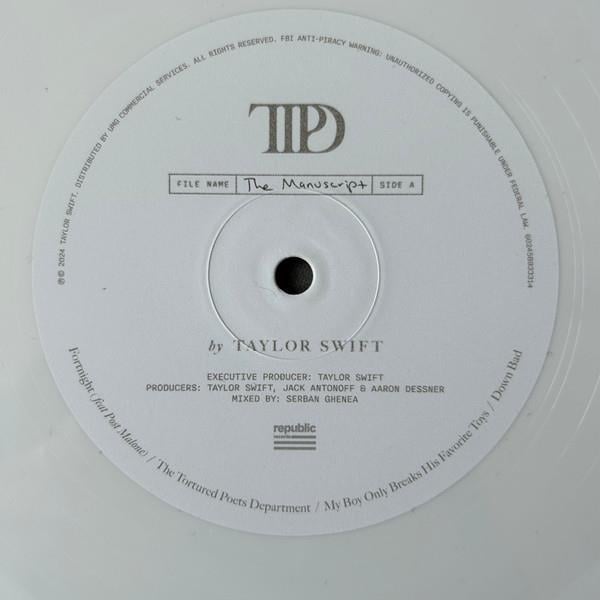 TAYLOR SWIFT - THE TORTURED POETS DEPARTMENT (GHOSTED WHITE COLOURED VINYL) 