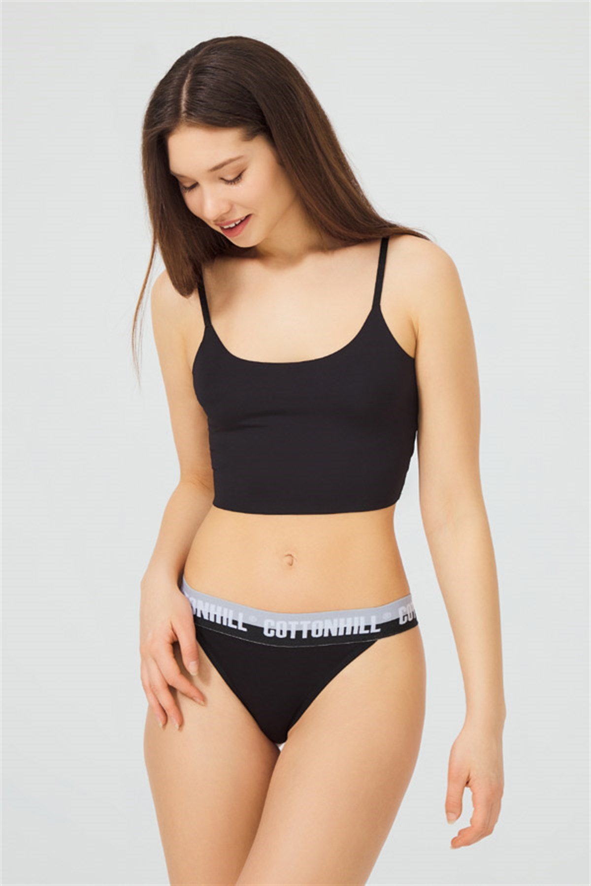 Basic Lastik Şeritli Pamuklu Tanga Külot 5'li Paket