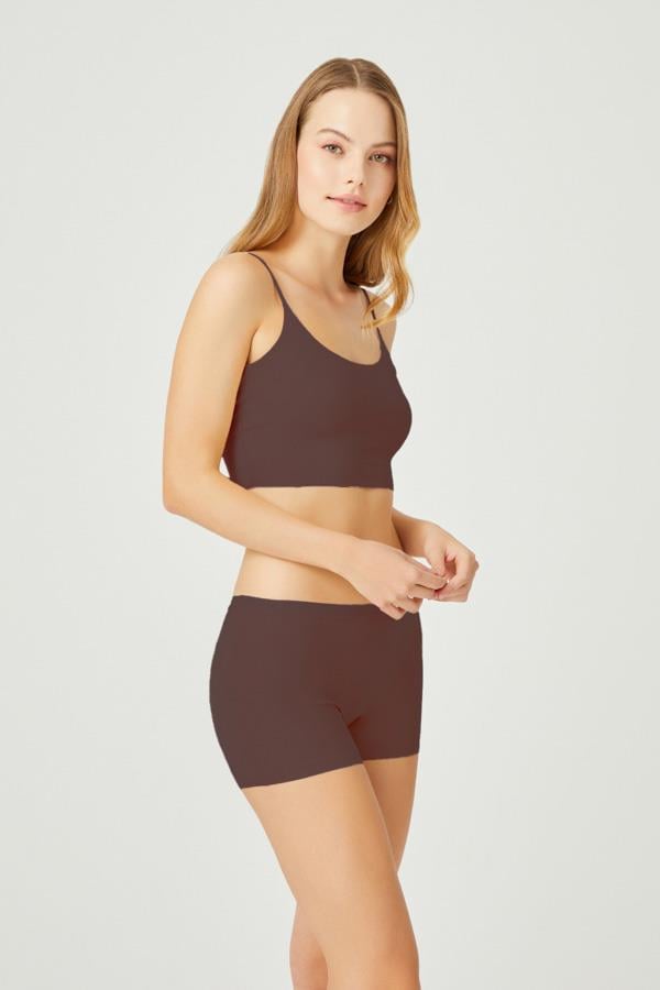 Basic Lazer Kesim Dikişsiz Kadın Boxer Külot 3'lü Paket - 2