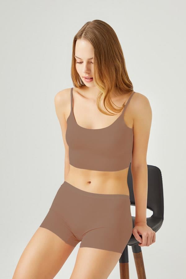 Basic Lazer Kesim Dikişsiz Kadın Boxer Külot 3'lü Paket - 2