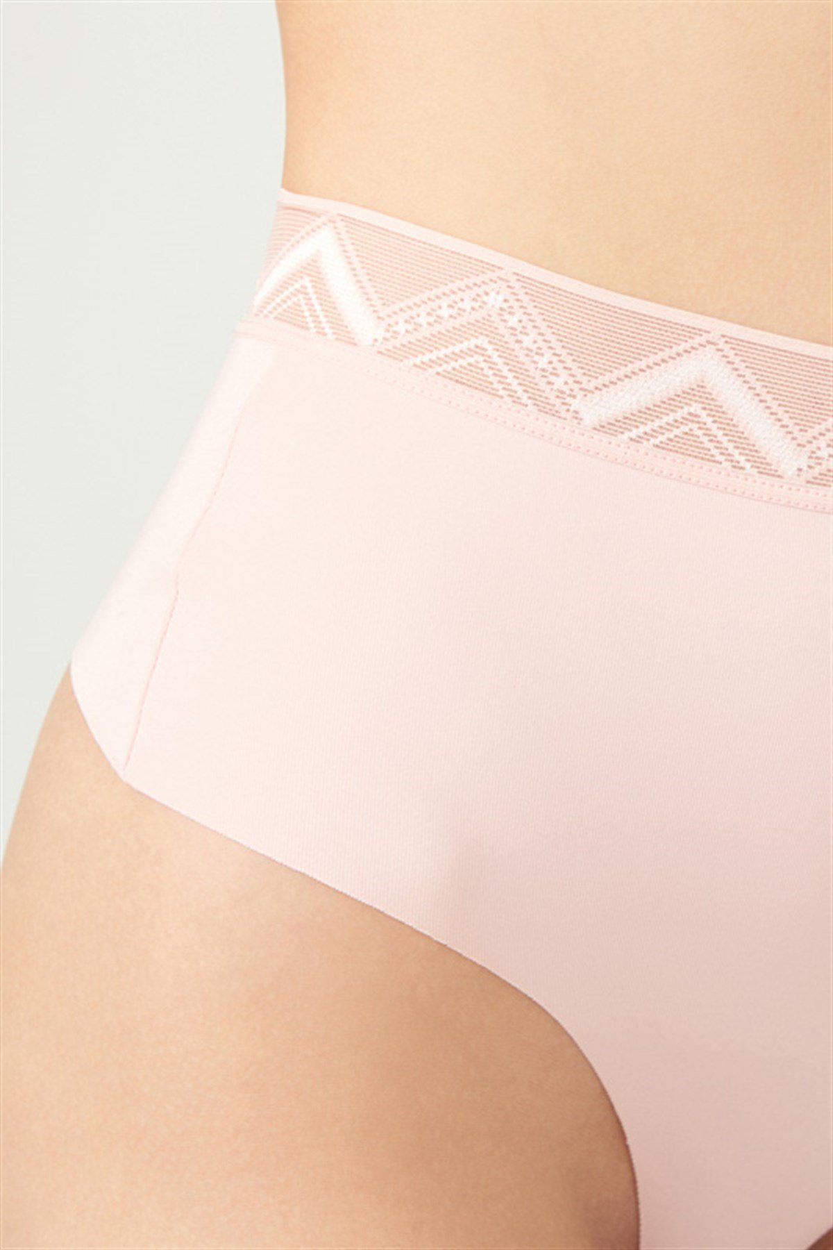 Basic Yüksek Bel Lazer Kesim Tanga Külot 3'lü Paket - 5