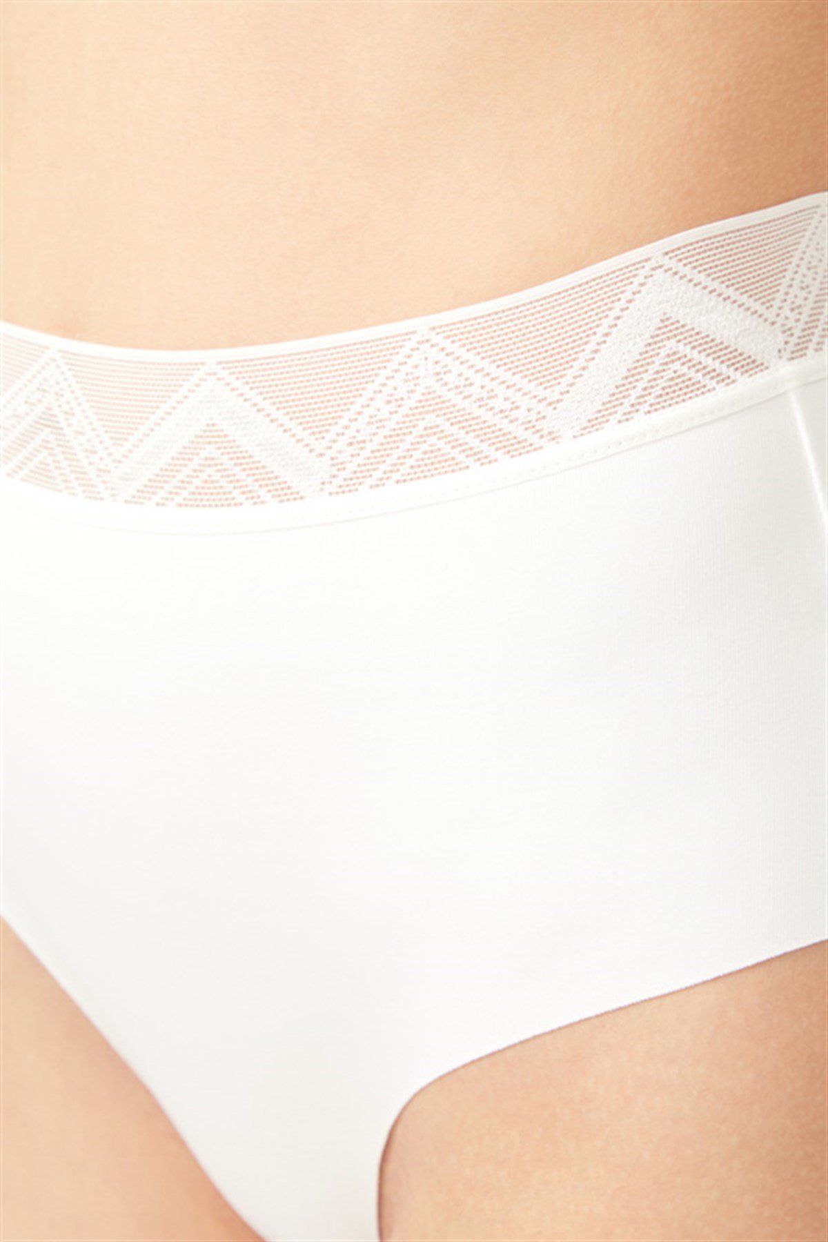 Basic Yüksek Bel Lazer Kesim Tanga Külot 3'lü Paket