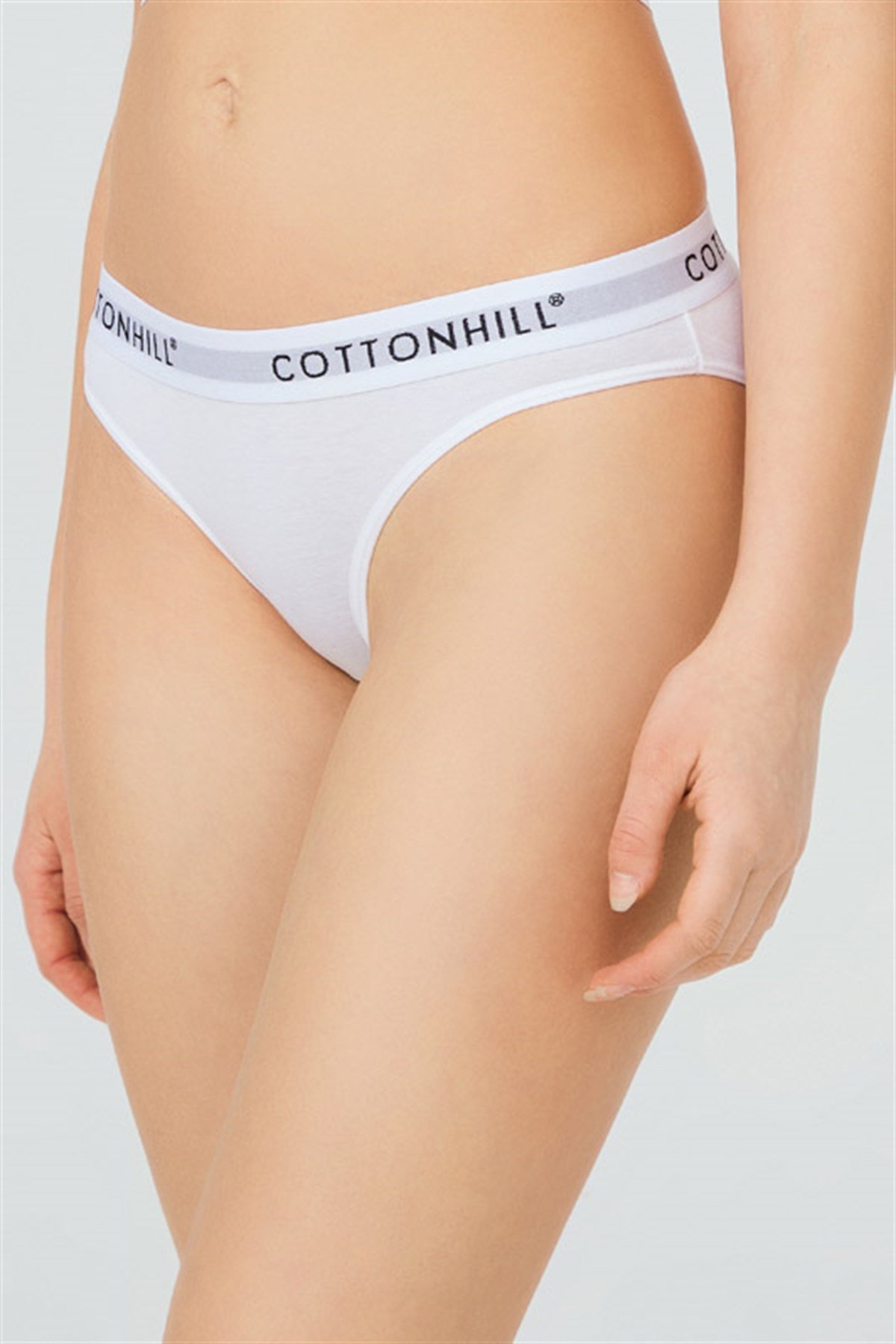 Beyaz Pamuklu Basic Kadın Bikini Külot