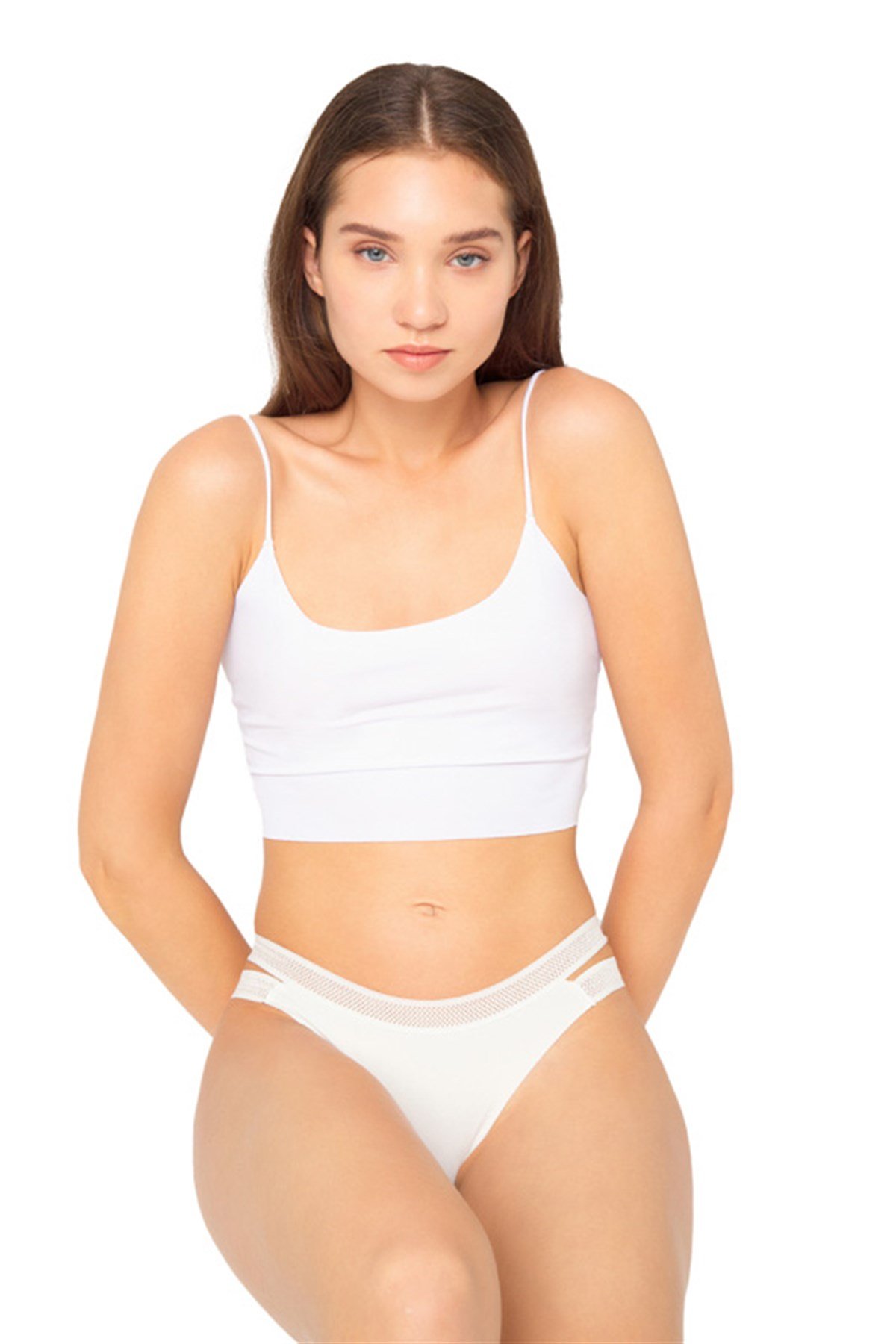 Çift File Lastikli Lazer Kesim Brezilya Külot 5'li Paket