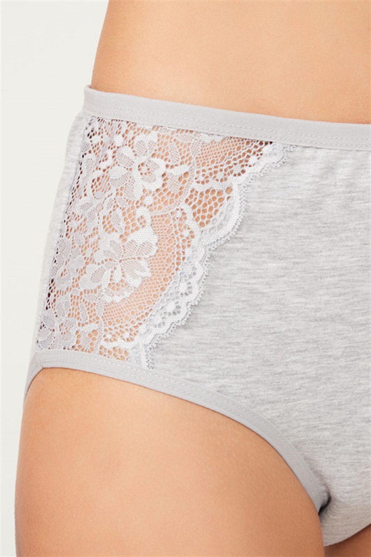 Dantel Detaylı Klasik Pamuklu Bato Külot 5'li Paket