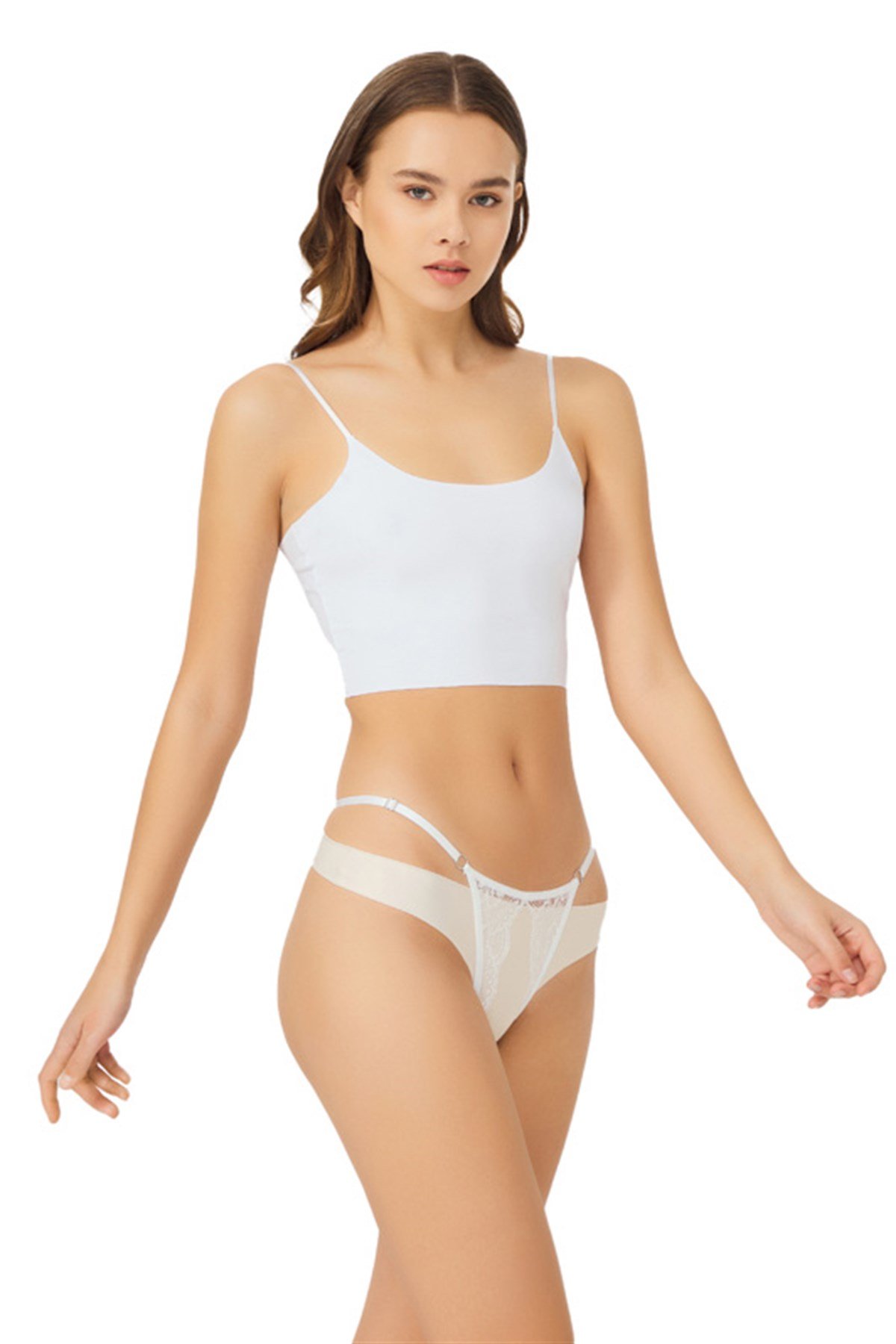 Dantelli Özel Bölgesi Açık Kadın String Külot 7'li