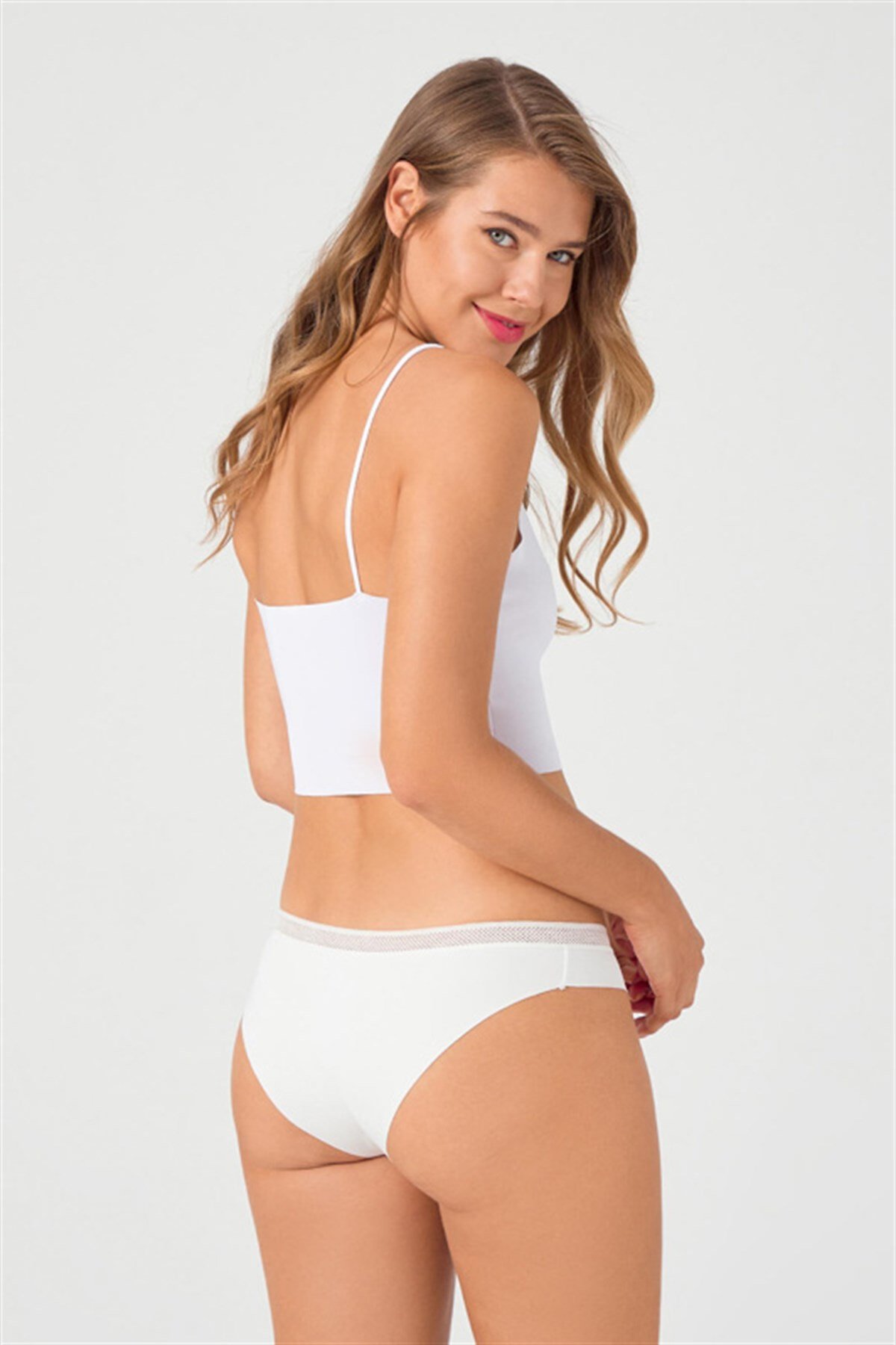 File Lastikli Lazer Kesim Bikini Külot 3'lü Paket - 2