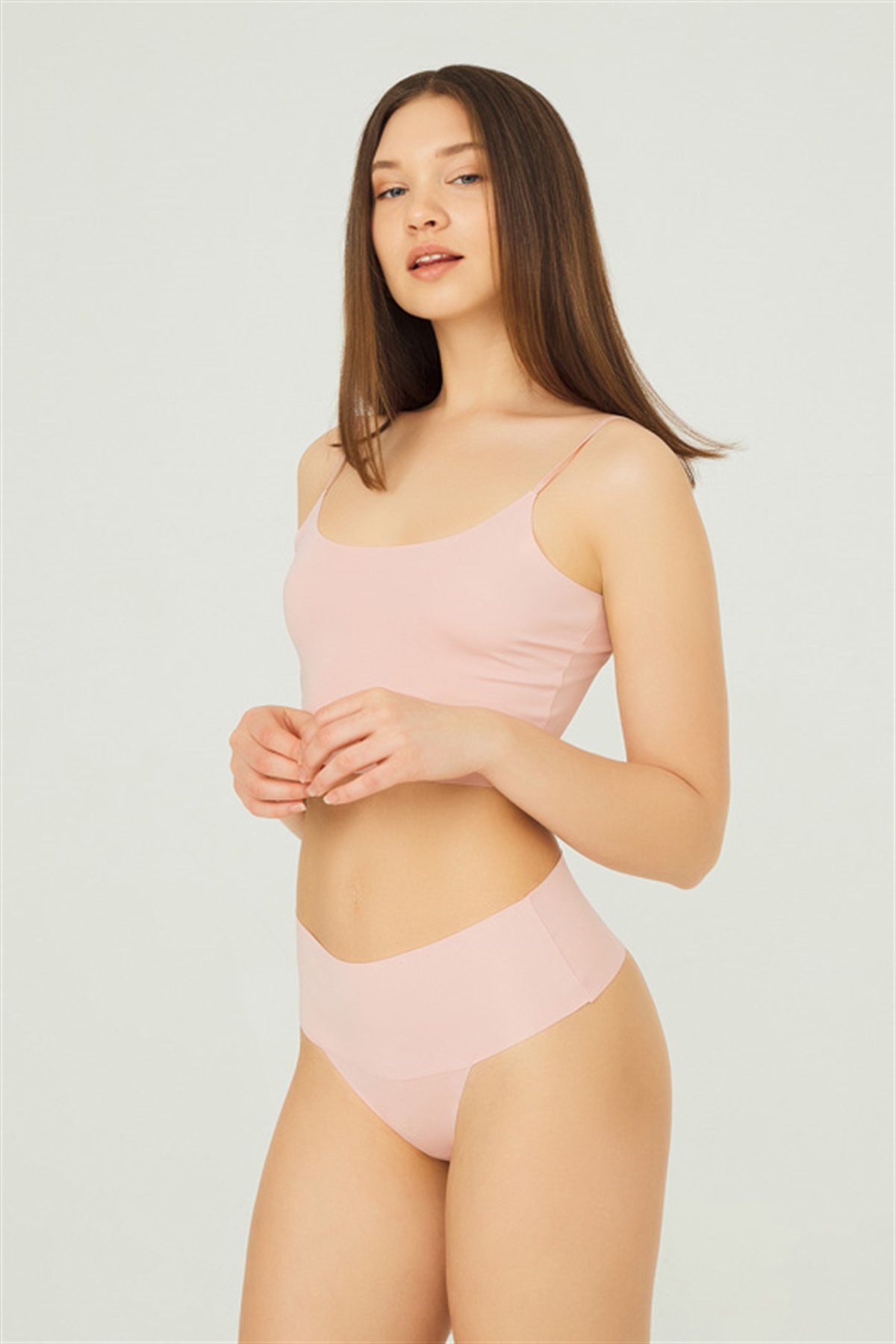 Lazer Kesim Esnek İz Yapmayan Yüksek Bel Tanga 7'li Paket Külot