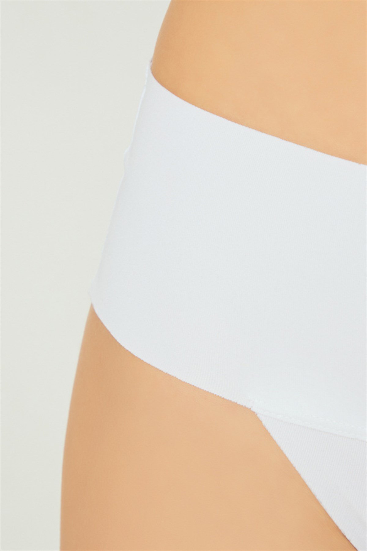 Lazer Kesim Esnek İz Yapmayan Yüksek Bel Tanga 3'lü Paket Külot - 4