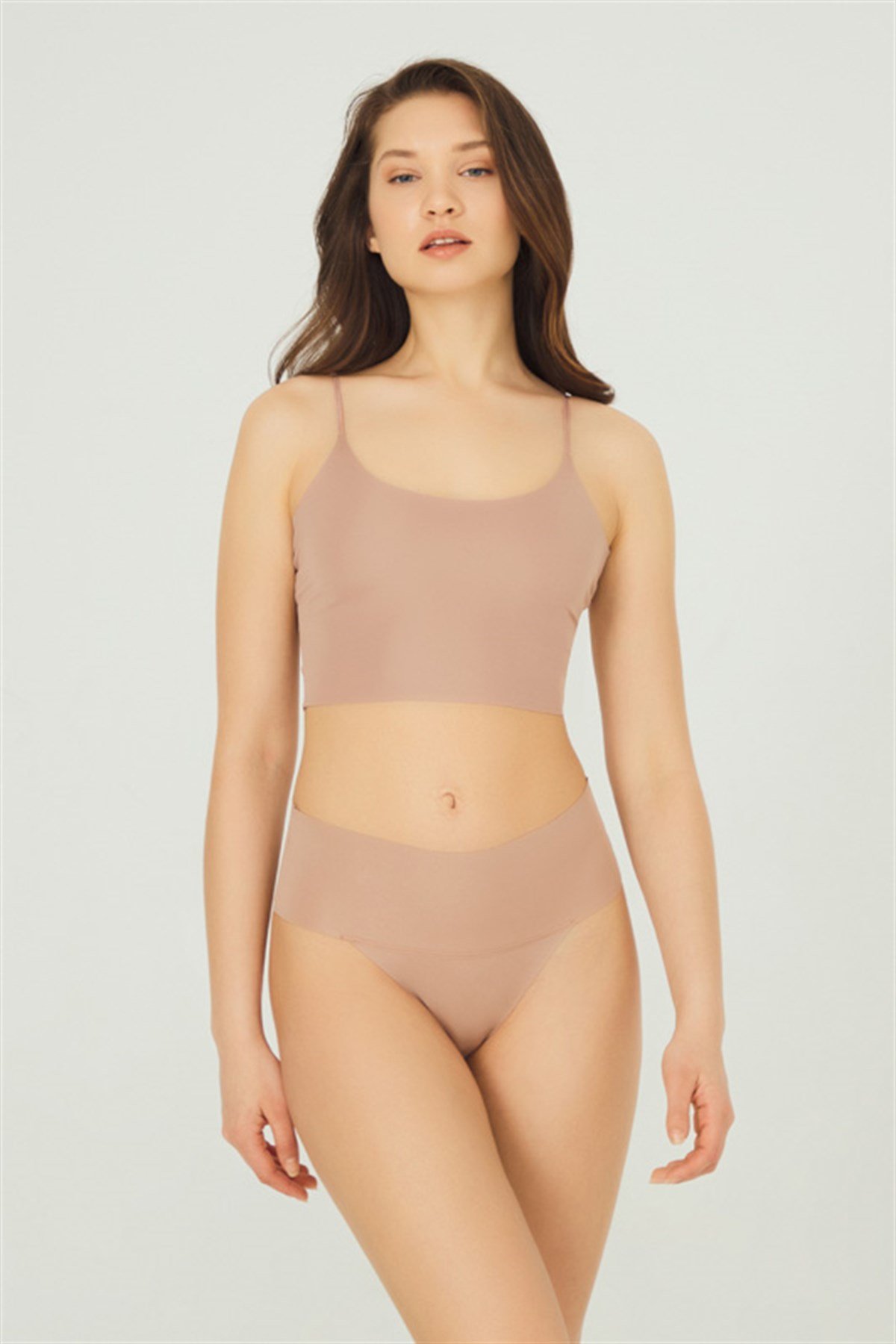 Lazer Kesim Esnek İz Yapmayan Yüksek Bel Tanga 3'lü Paket Külot - 5