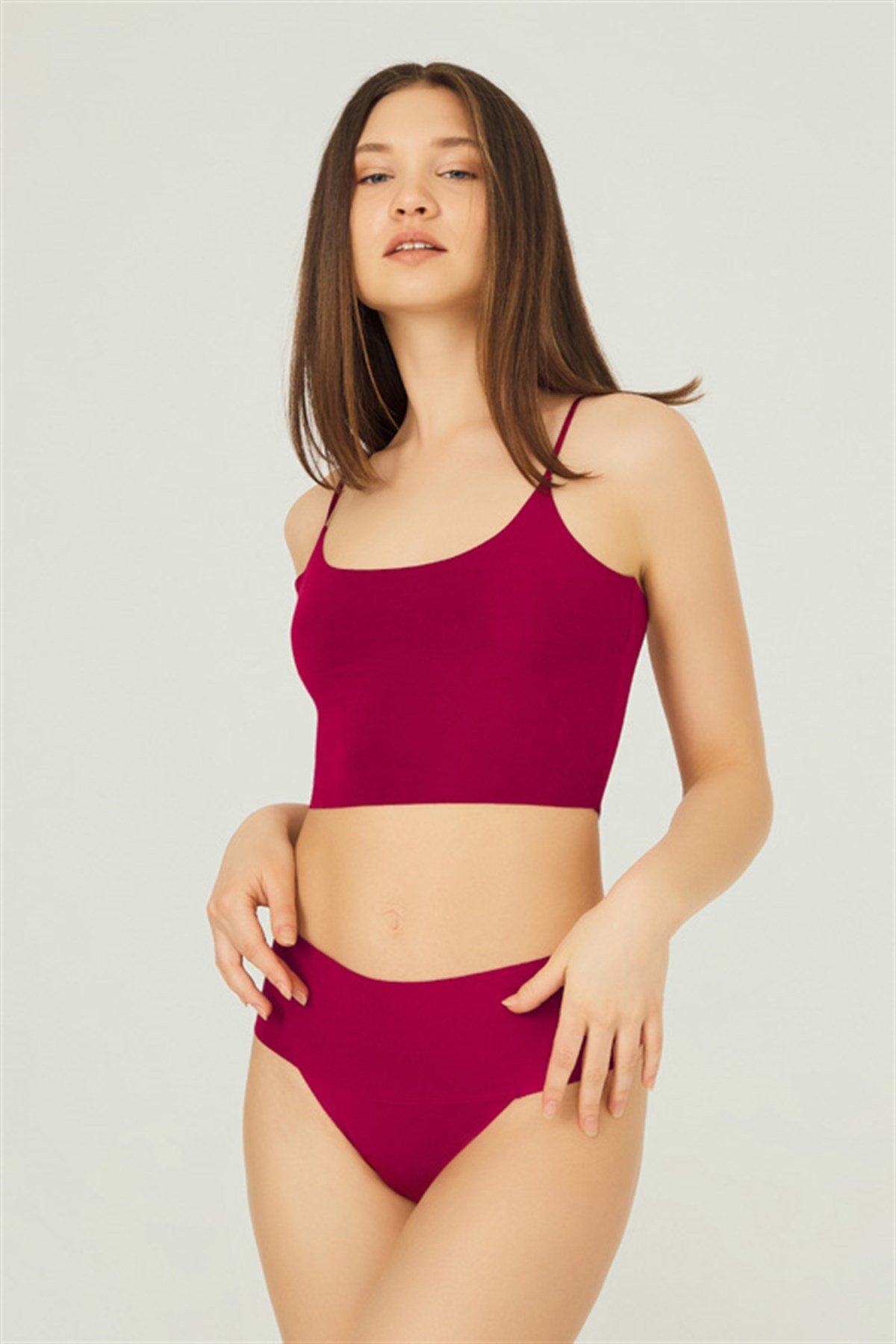 Lazer Kesim Esnek İz Yapmayan Yüksek Bel Tanga 5'li Paket Külot