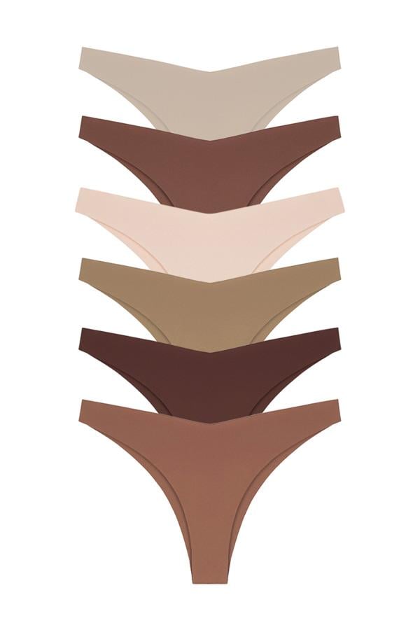 Lazer Kesim Kadın Brezilya Külot 6'lı Paket