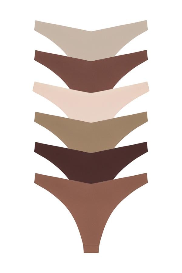 Lazer Kesim Kadın Brezilya Külot 6'lı Paket