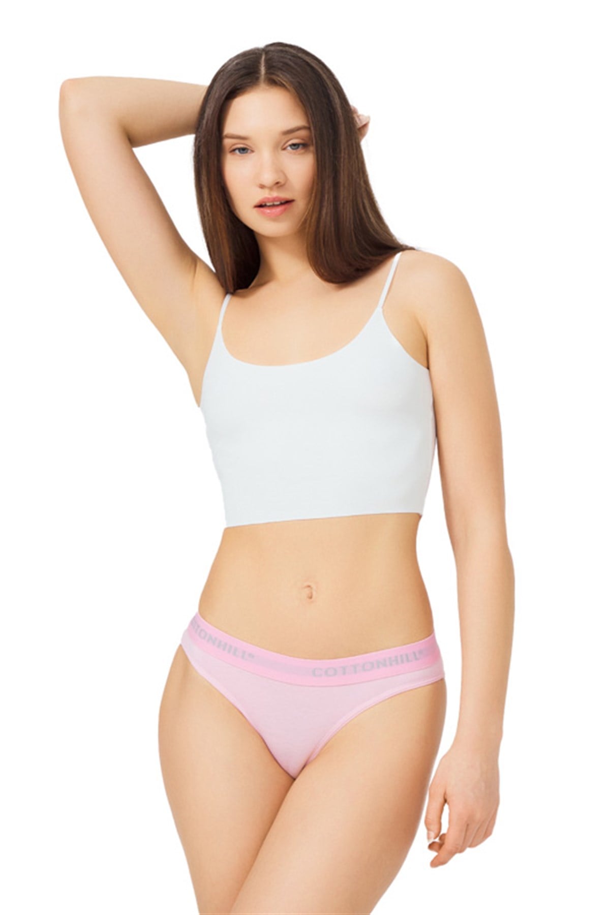 Pembe Pamuklu Basic Kadın Bikini Külot