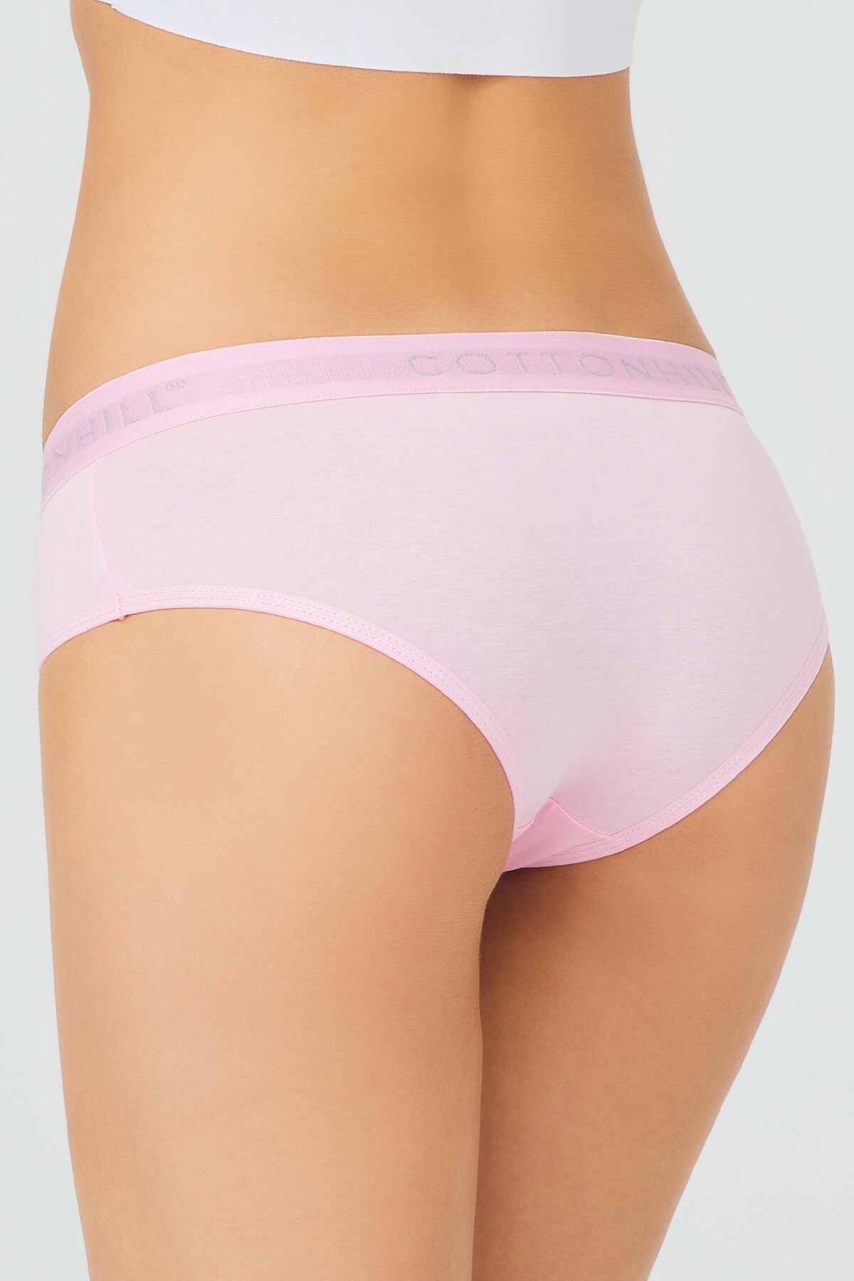 Pembe Pamuklu Basic Kadın Hipster Külot