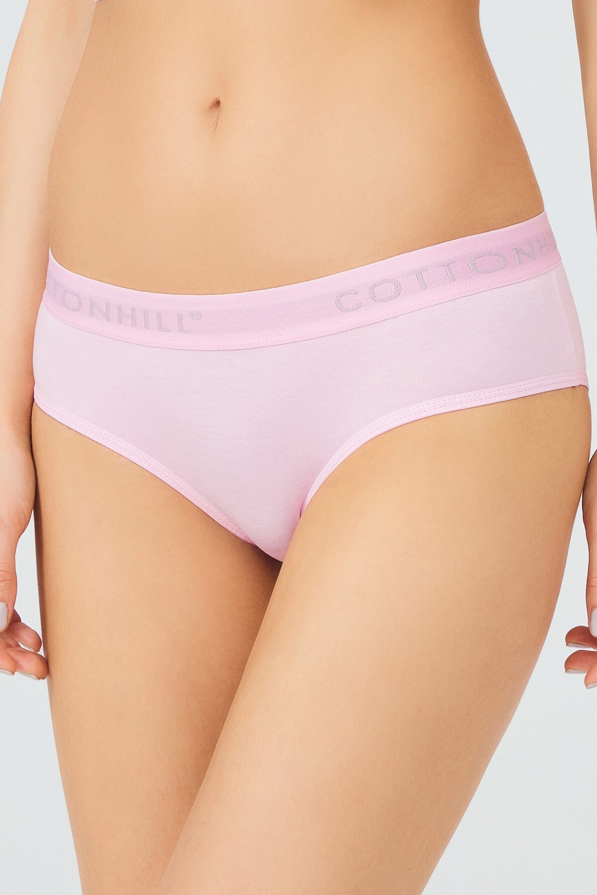 Pembe Pamuklu Basic Kadın Hipster Külot