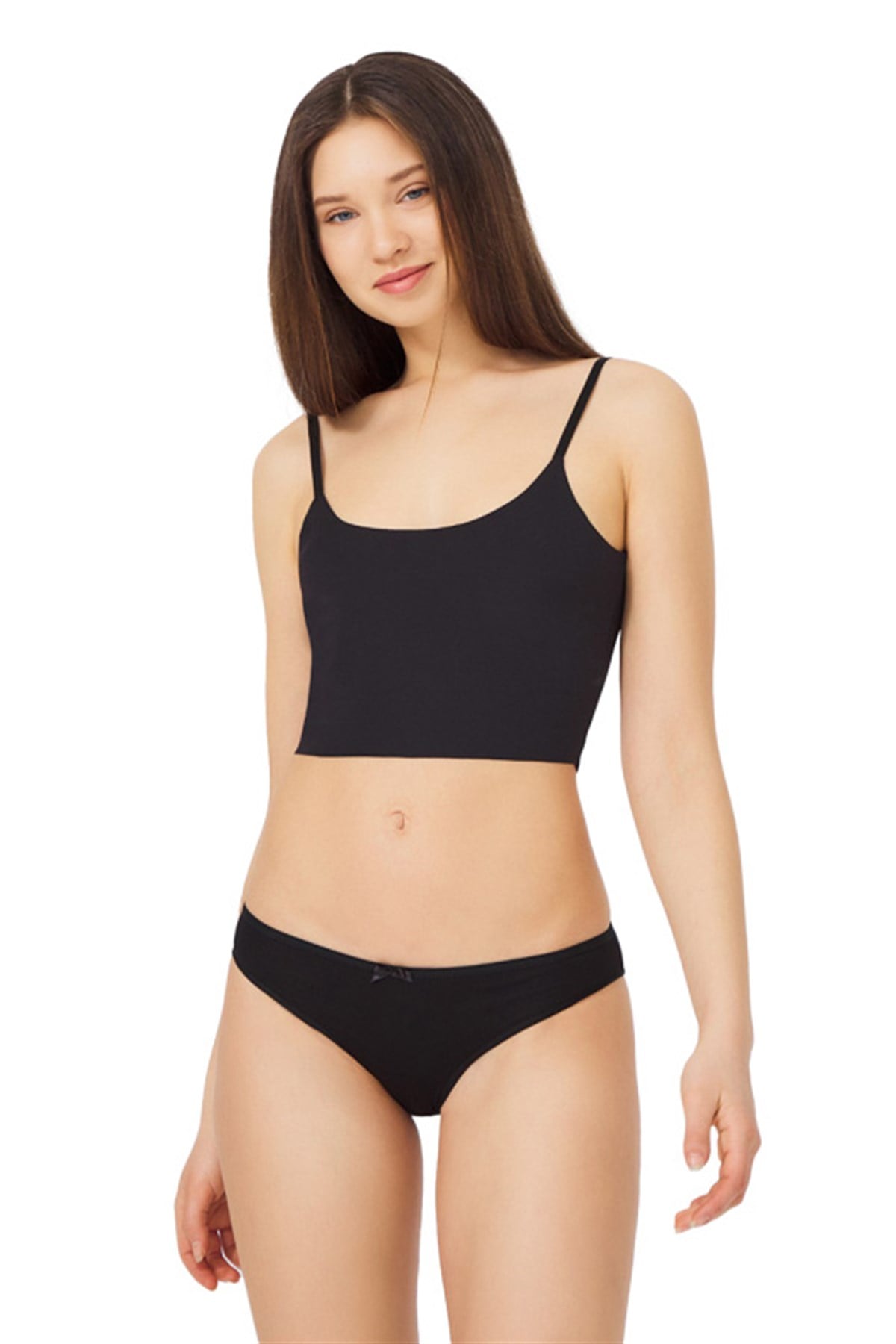 Siyah Basic Pamuklu Kadın Bikini Külot