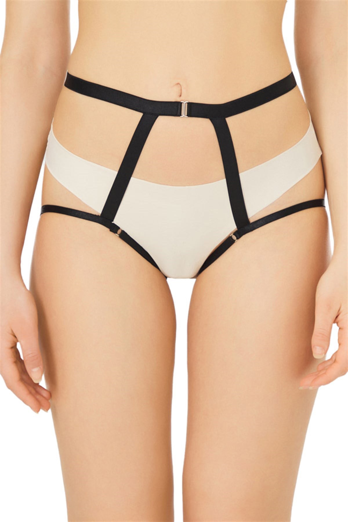 Siyah Lastik Detaylı Fantezi Kadın Külot Aksesuarı