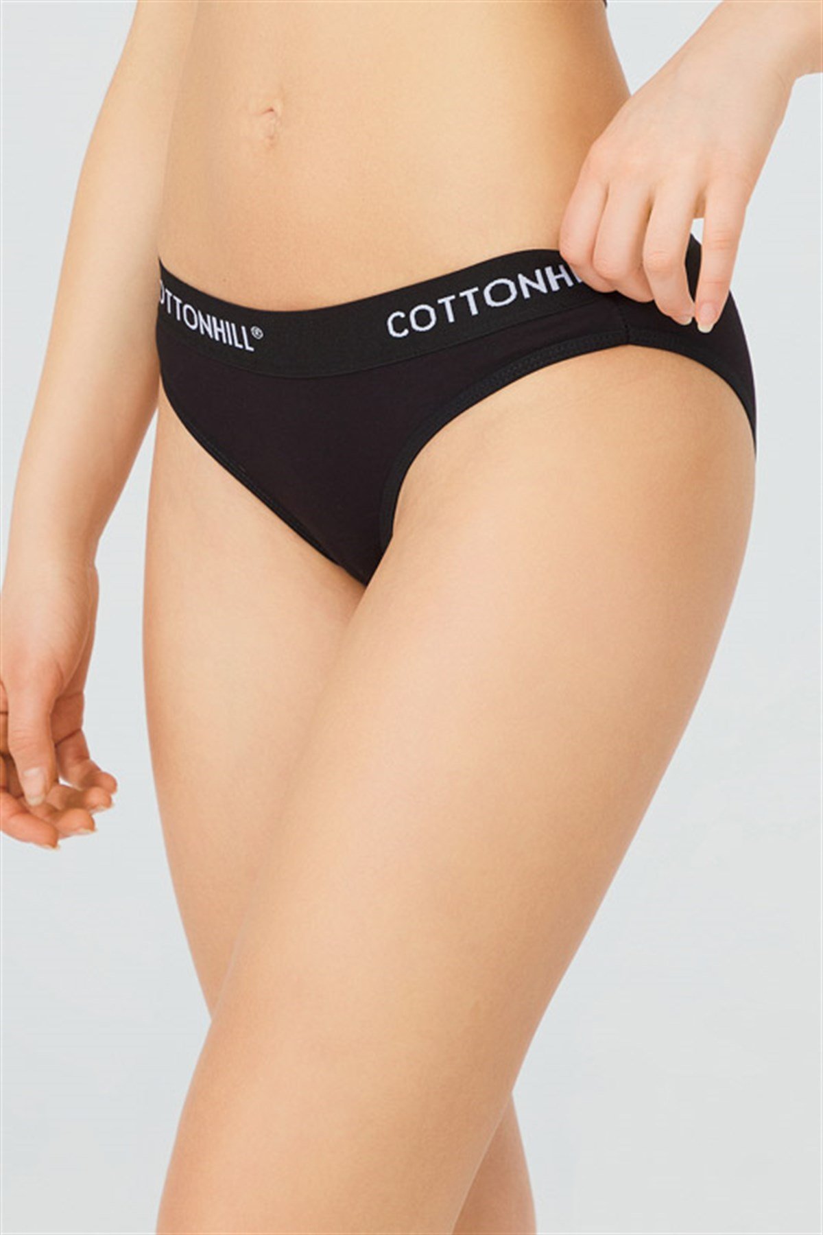 Siyah Pamuklu Basic Kadın Bikini Külot