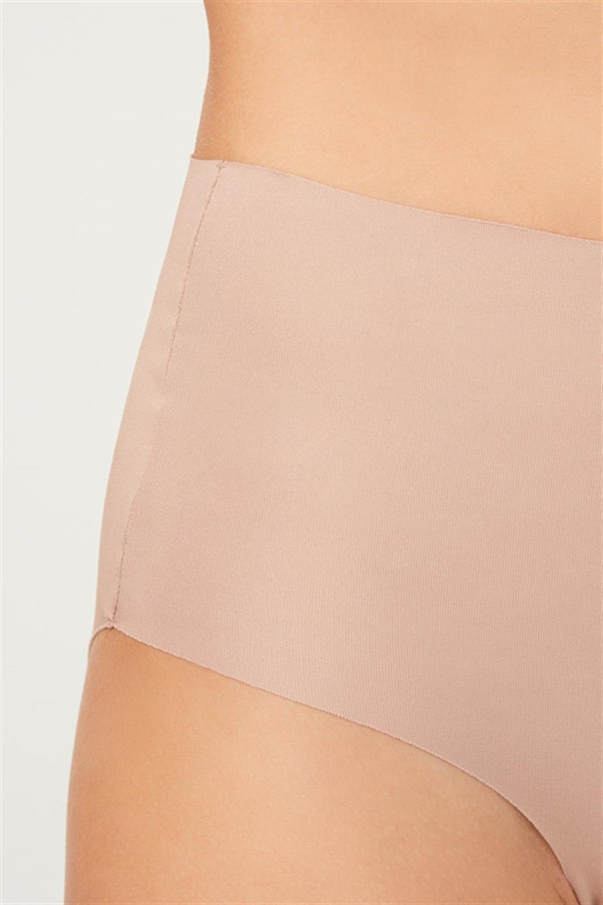 Yüksek Bel Basic Lazer Kesim Bikini Külot 3'lü Paket - 6