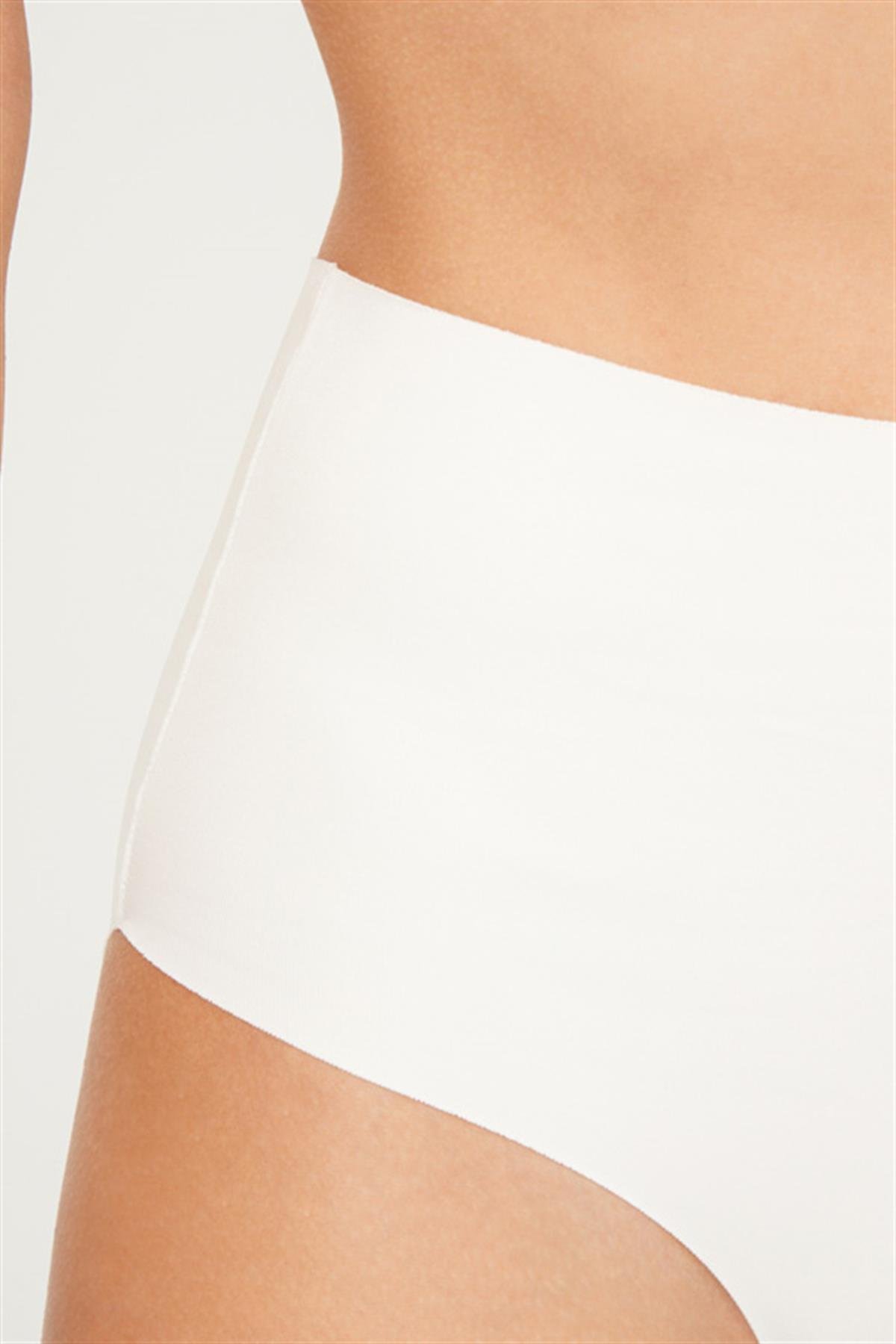 Yüksek Bel Basic Lazer Kesim Bikini Külot 3'lü Paket - 6