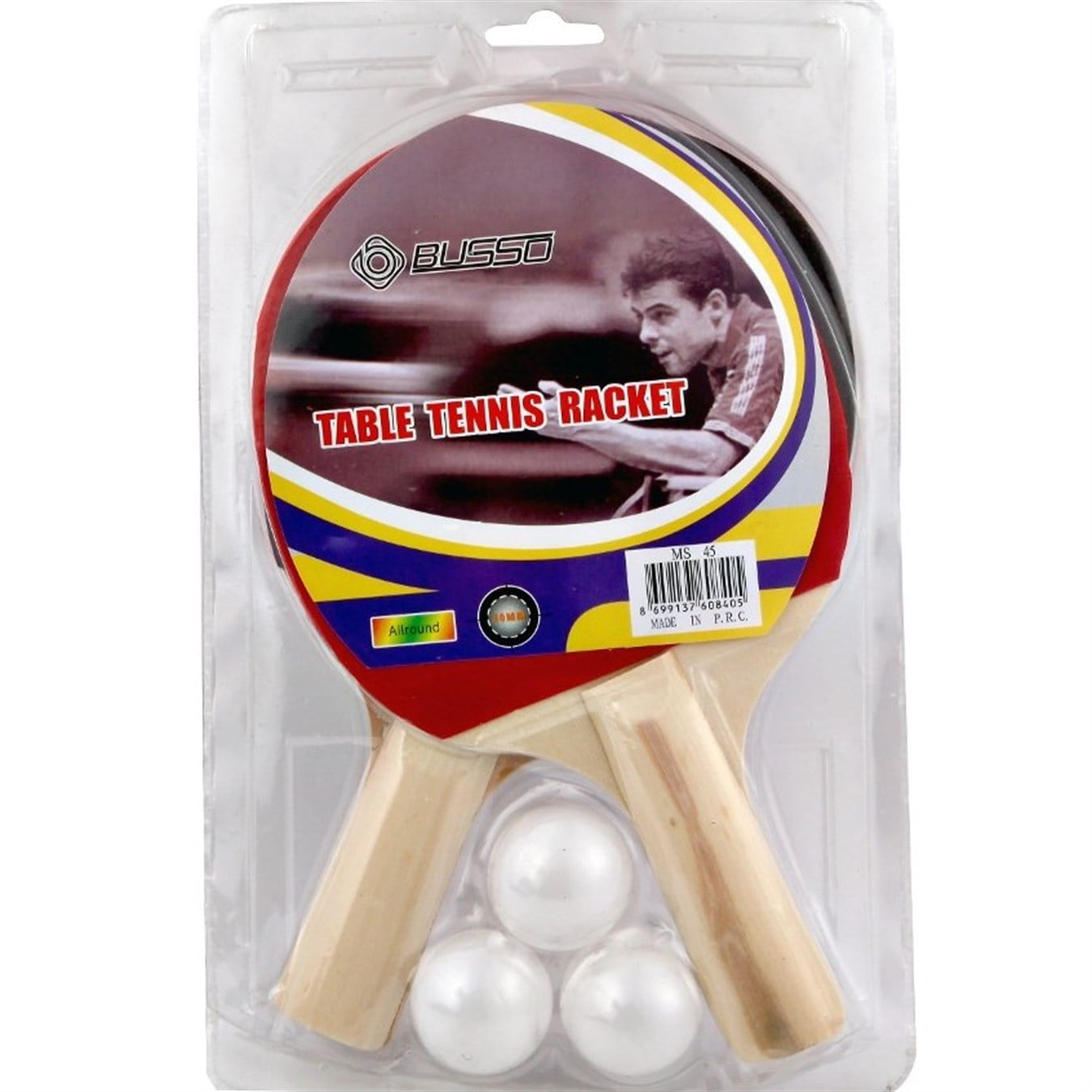 MS45BussoRaket SetlerBusso MS45 Masa Tenisi Raket Set 2 Raket 3 Top