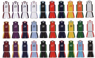 Klasik Basketbol Forma Takım Sırt+Göğüs Numara Dahil