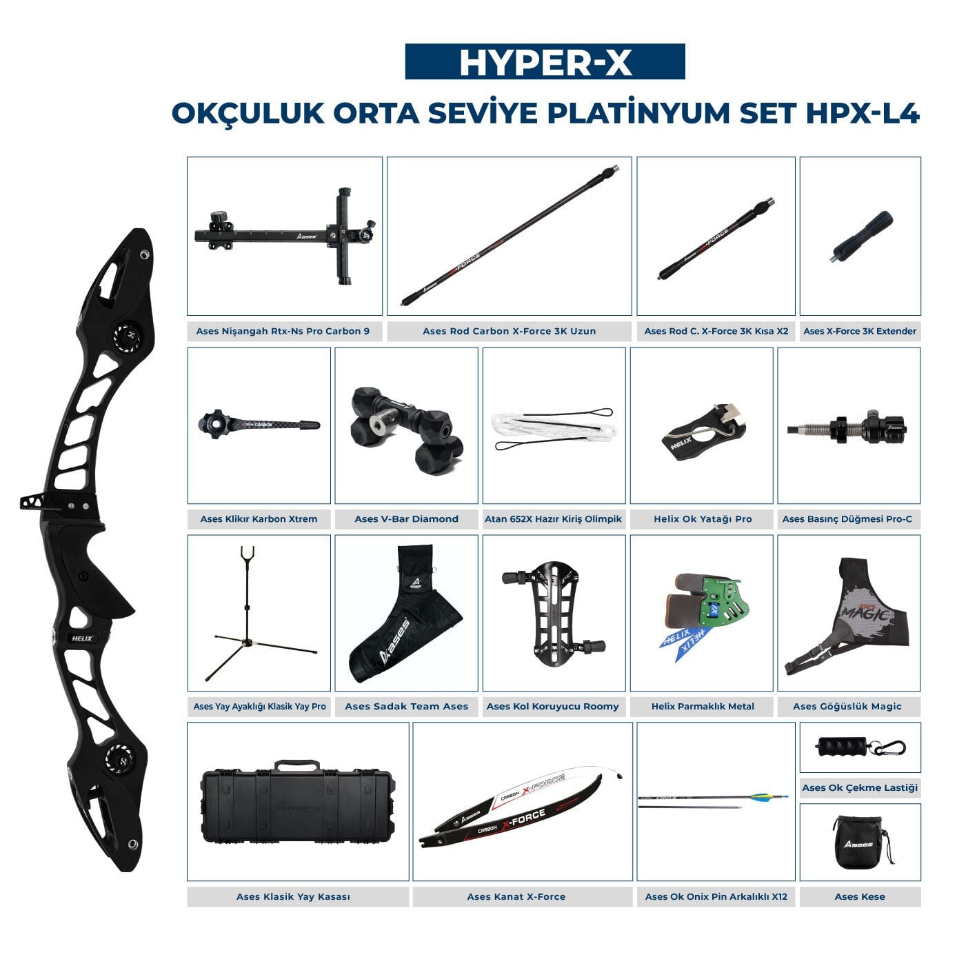 Navek Klasik Yay Orta Seviye Set Hyper-X Platinyum HPX-L4
