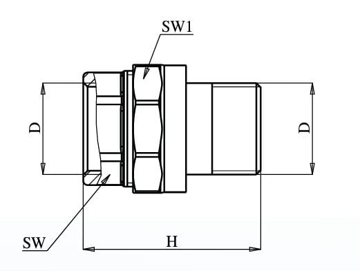 10 Adet ECA 1/2 Düz Rakor V.2 601002071