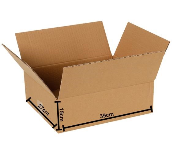 10 Adet Karton Kargo Kutusu Taşıma Kolisi Boş/Kalın Çift Oluklu   39x27x15