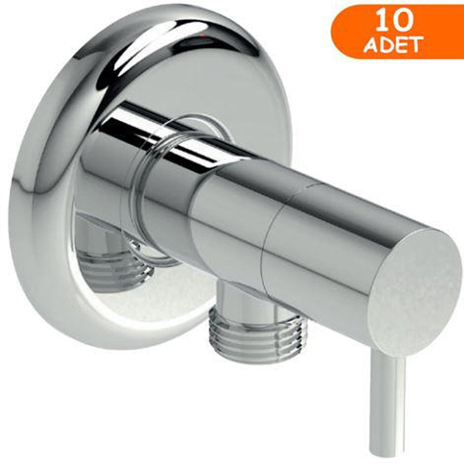 10 Adet MaxiFlow Çubuk Klozet Taharet (Ara) Musluğu Rozetli (Toptan) TM04810312