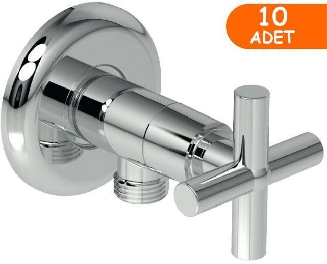 10 Adet MaxiFlow Yıldız Klozet Taharet (Ara) Musluğu Rozetli (Toptan) TM03810212 
