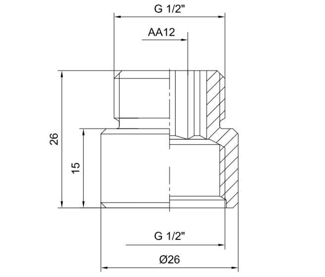 2 Adet ECA 1/2 1 cm Uzatma Krom (Musluk Uzatma 102134013 Pirinç E.C.A 