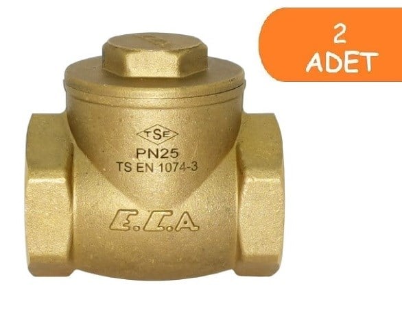 2 Adet ECA 1/2 Çalpara Çekvalf ( Kaucuk Klapeli ) 101007092