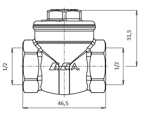 2 Adet ECA 1/2 Çalpara Çekvalf ( Kaucuk Klapeli ) 101007092
