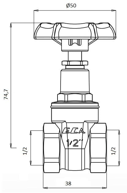2 Adet ECA 1/2 Şiber Valf 601003001